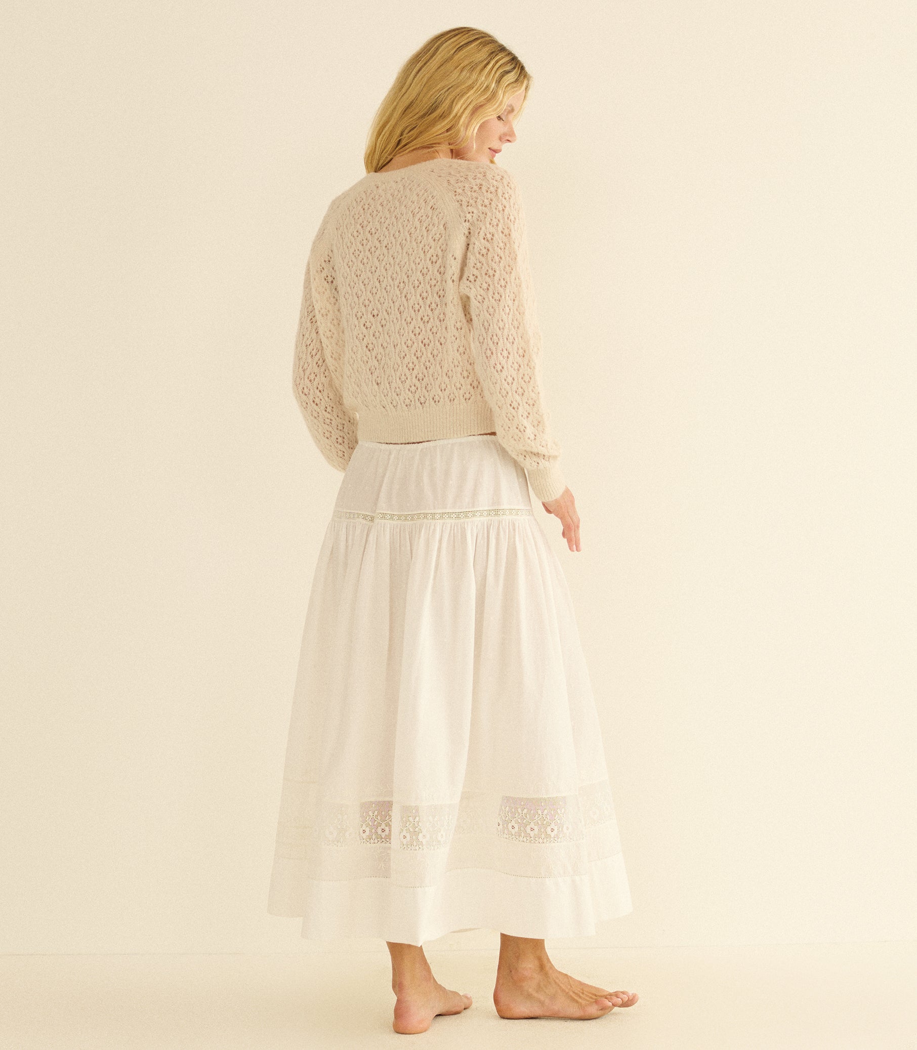 PETRA POINTELLE CARDIGAN -- HEATHER DOGWOOD view 4
