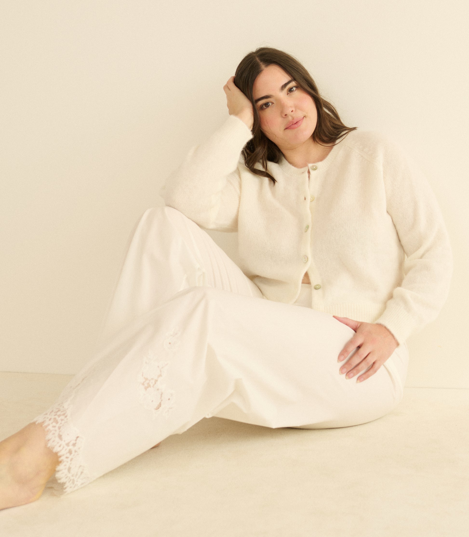 PETRA CARDIGAN -- IVORY view 5
