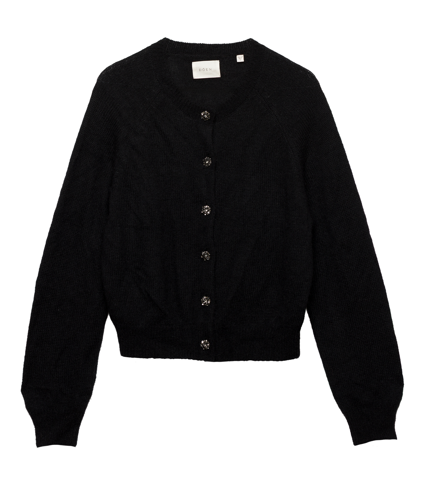 PETRA CRYSTAL CARDIGAN -- BLACK