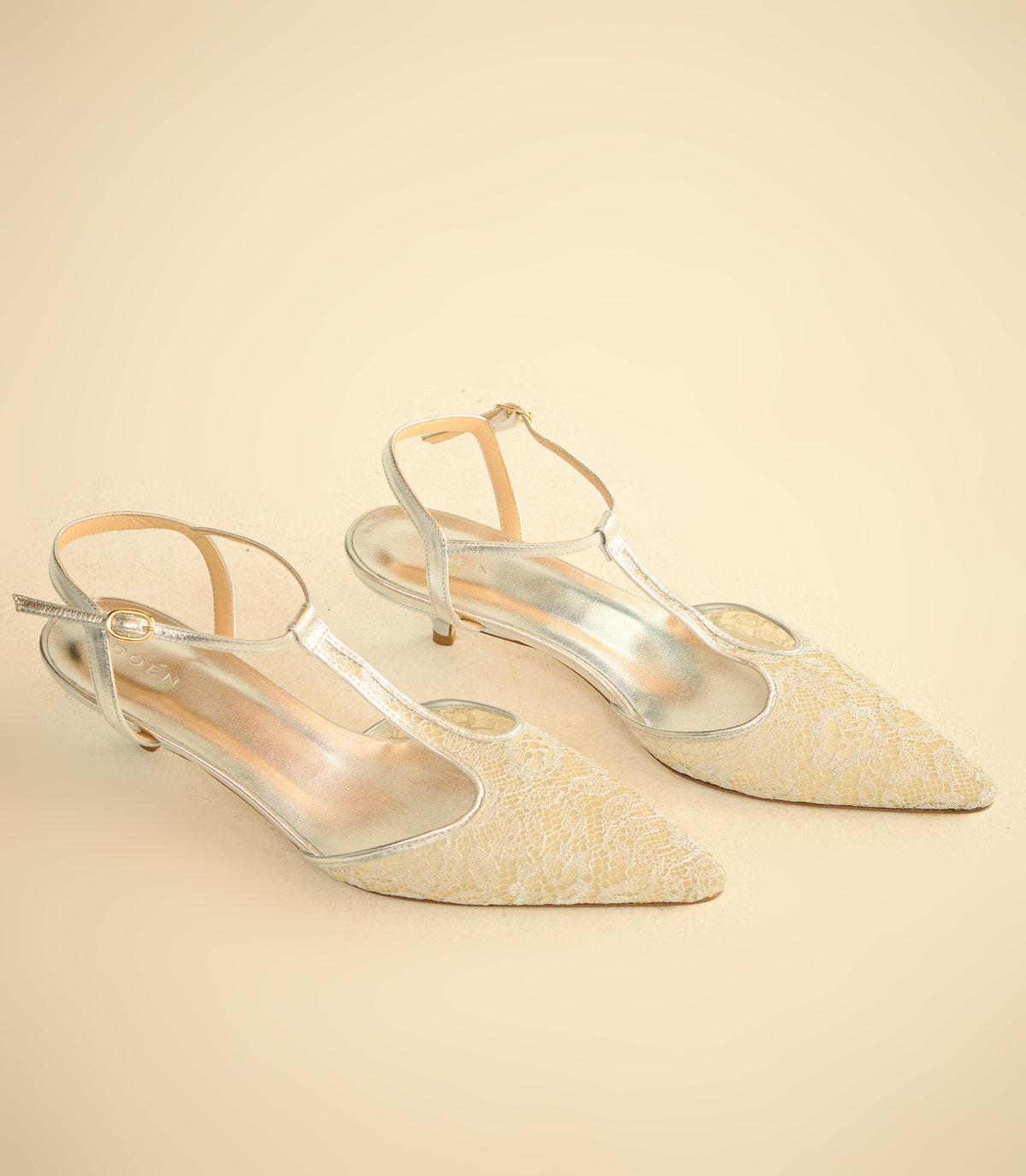 PHORA HEEL -- SILVER LACE view 3
