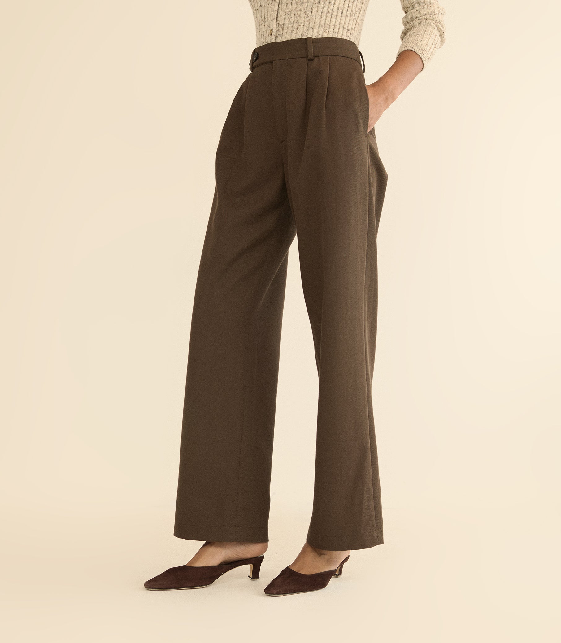 PICA MULE -- EQUESTRIAN BROWN SUEDE view 3
