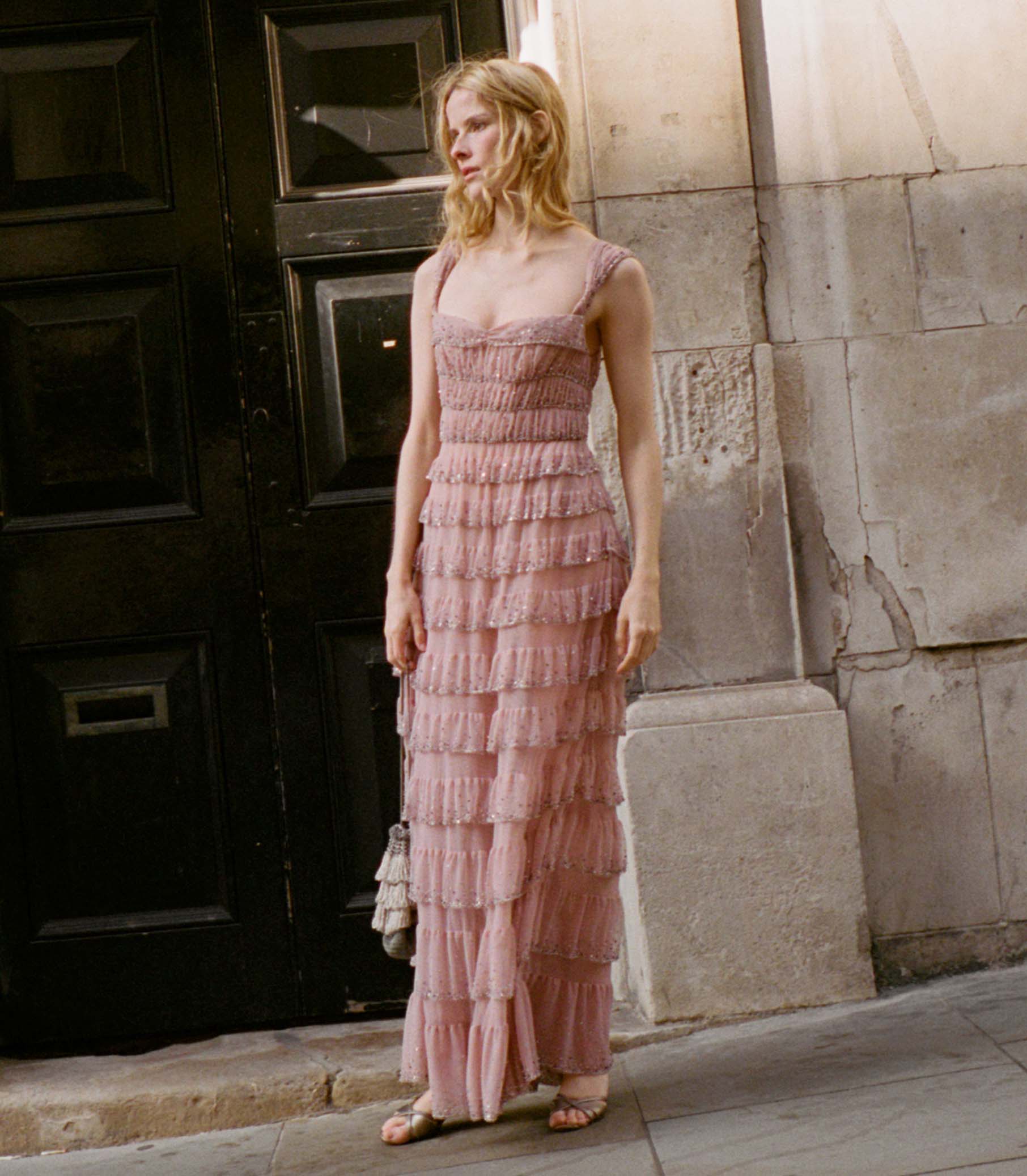 PIERRETTE DRESS -- PALE ROSE view 3