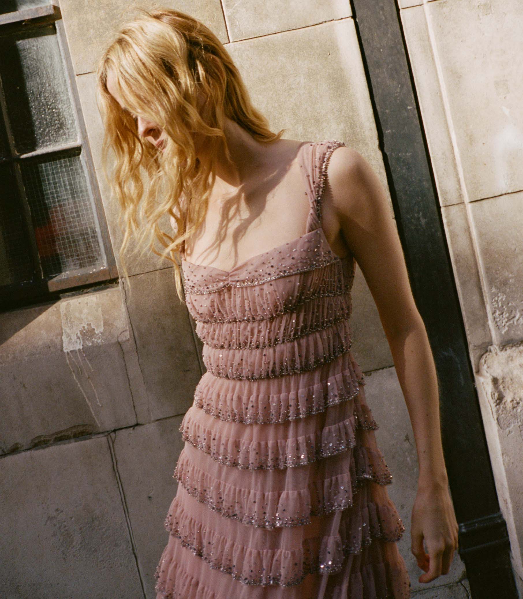 PIERRETTE DRESS -- PALE ROSE view 5