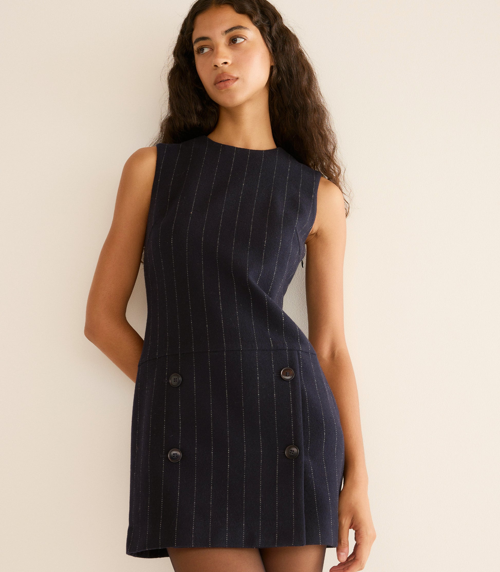 Polly Dress - Marianne Pinstripe Polly Dress - Marianne Pinstripe