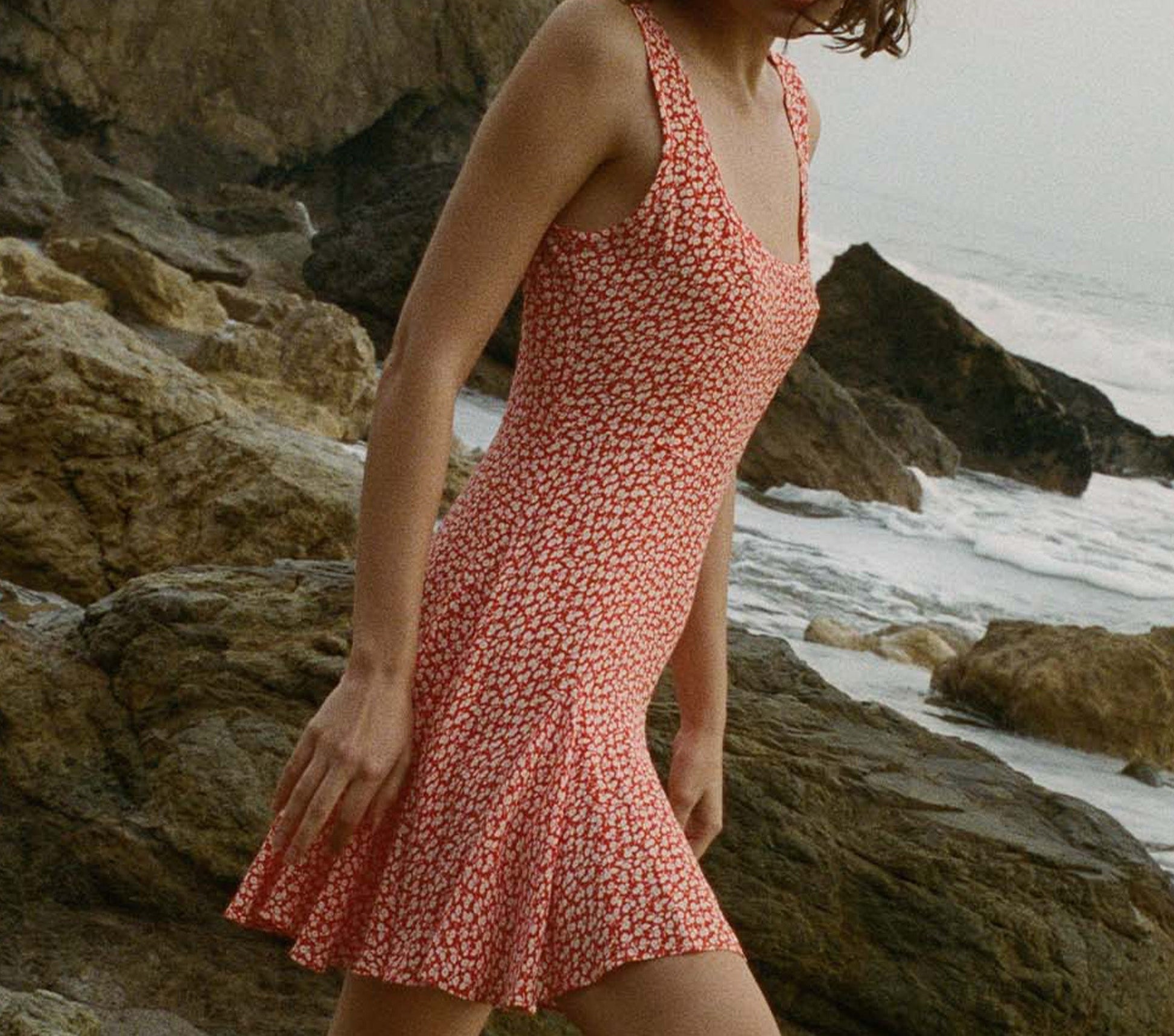 HMD -- PORTO DRESS -- ORANGE HILLSIDE BLOOM view 2

