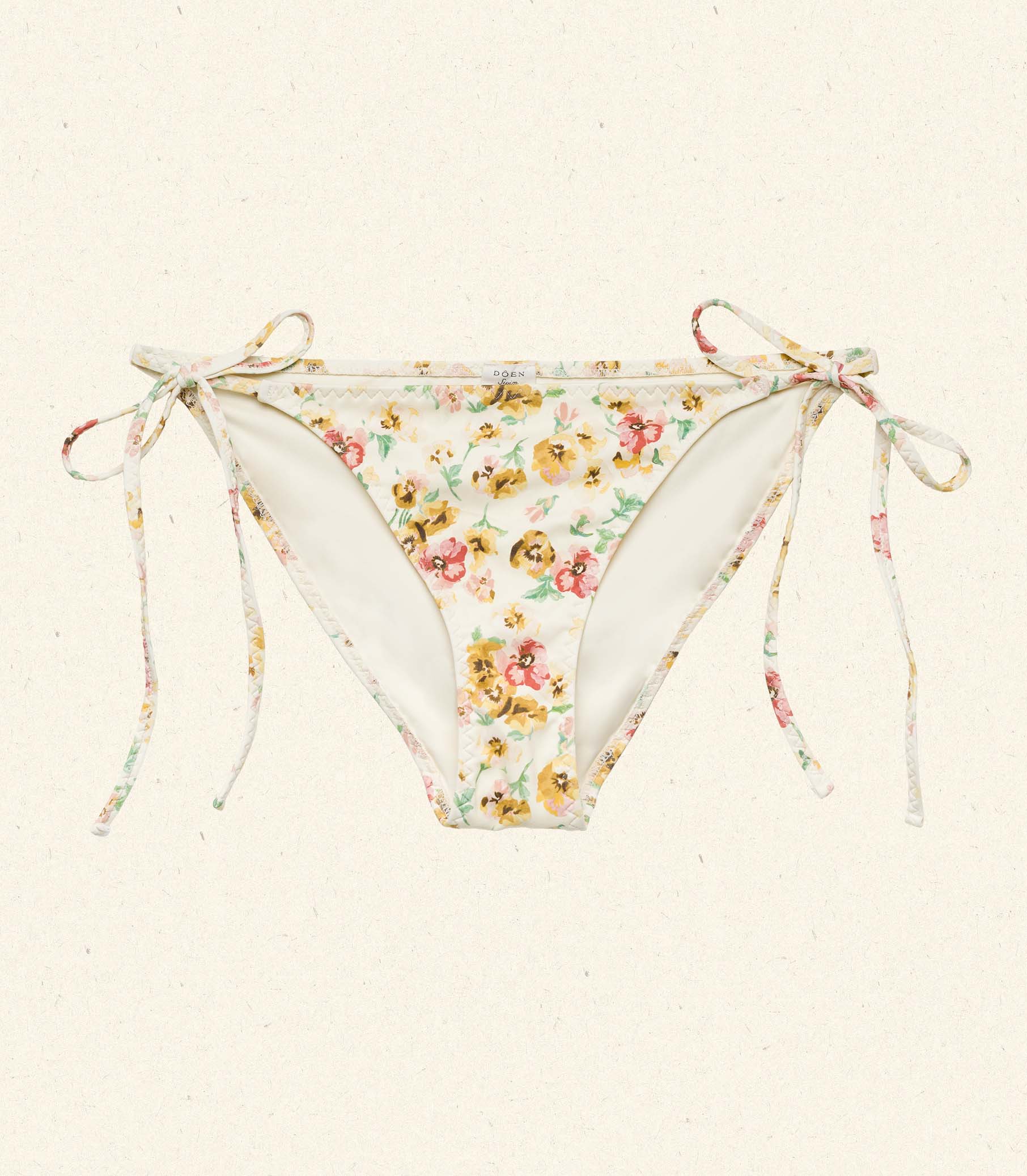 POSITANO BIKINI BOTTOM -- CITRON PANSY FLORAL view 9