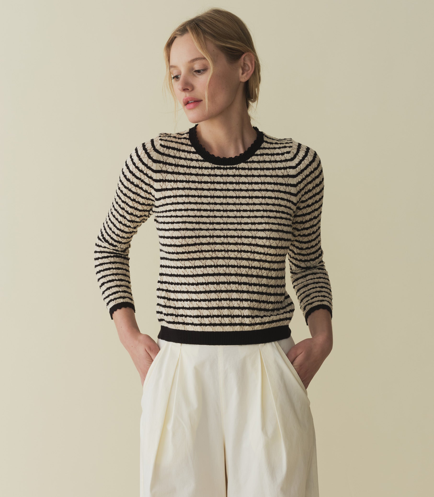 PRUDENCE SWEATER -- ALLAIRE STRIPE view 1