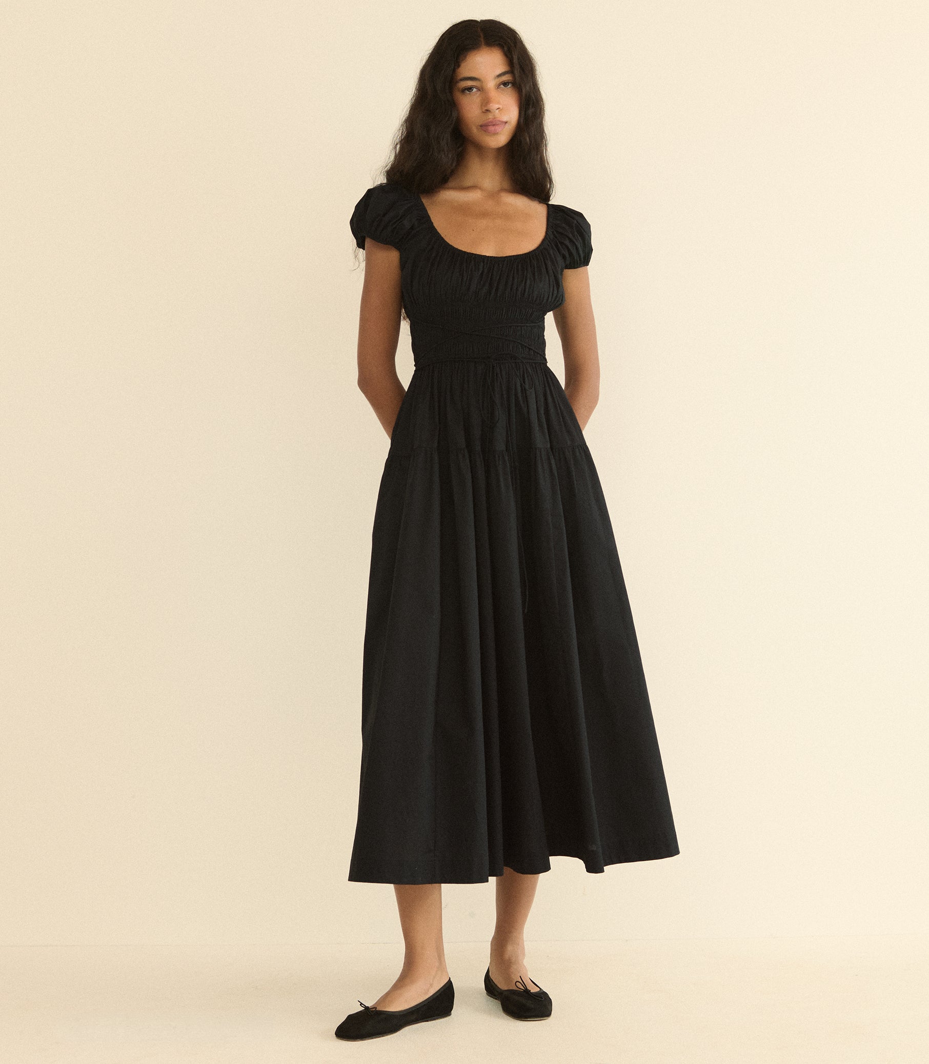 QUINELLE DRESS -- BLACK view 2

