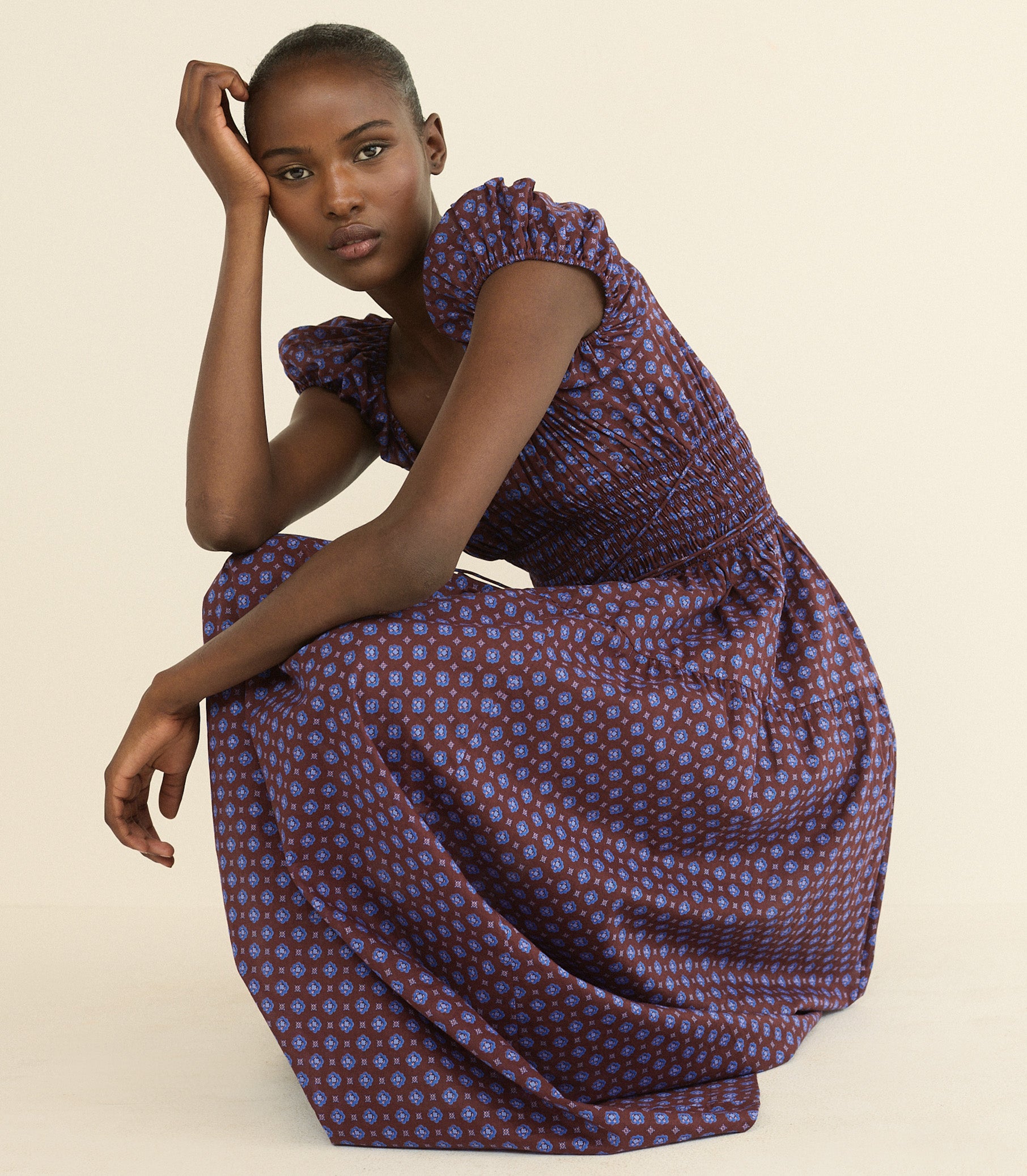 QUINELLE DRESS -- MENORCA FOULARD view 7
