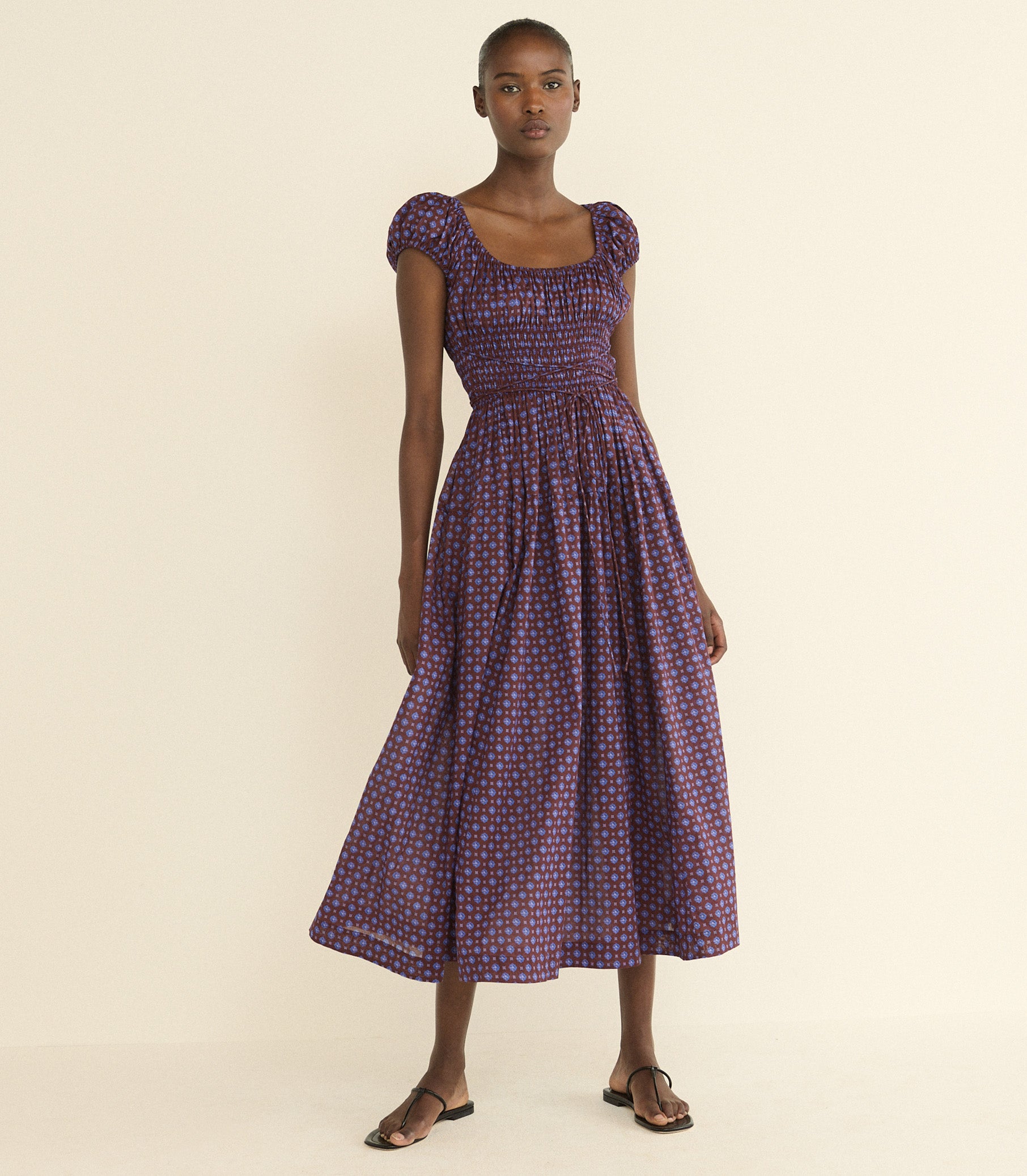 QUINELLE DRESS -- MENORCA FOULARD view 3
