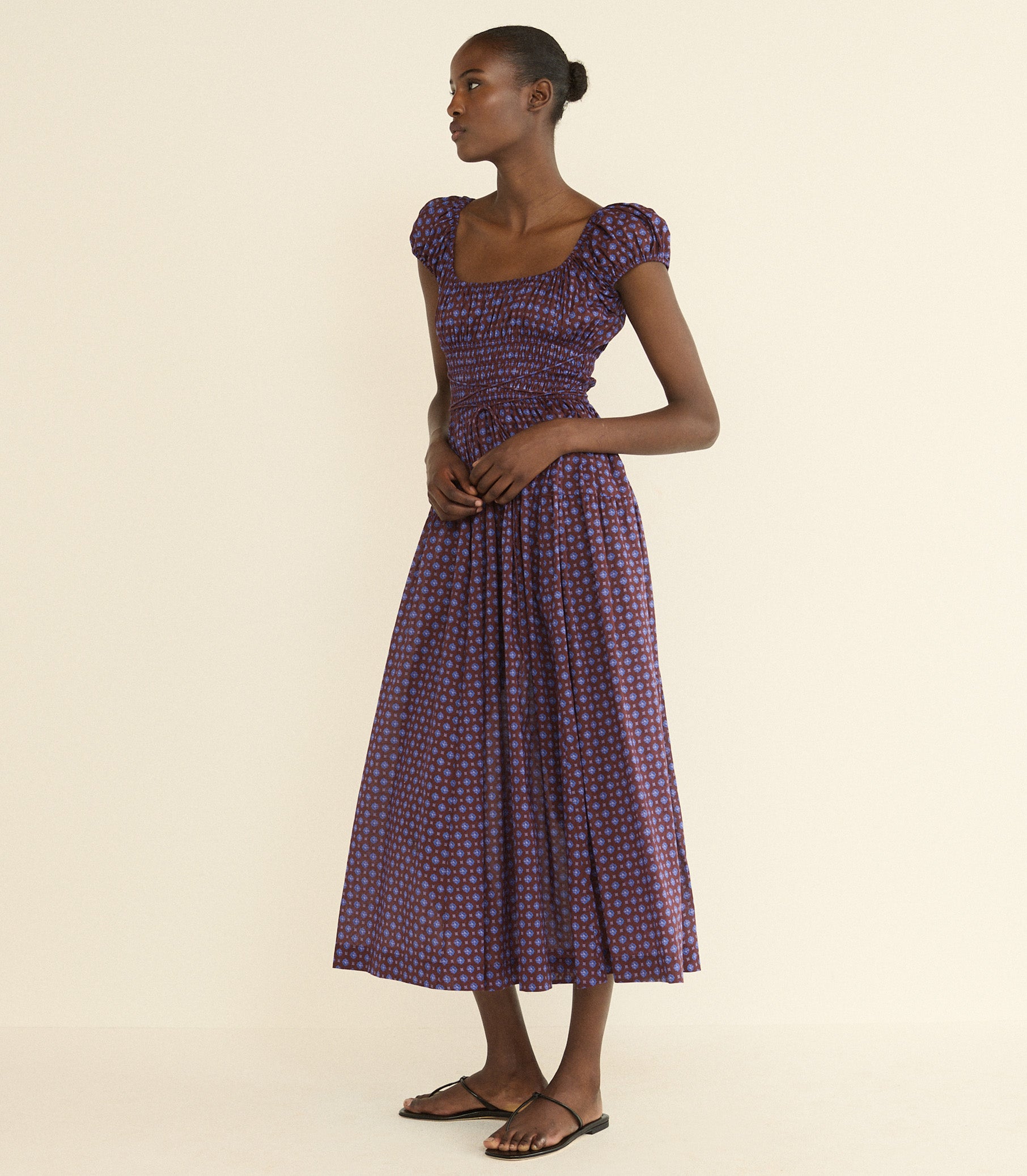 QUINELLE DRESS -- MENORCA FOULARD view 4
