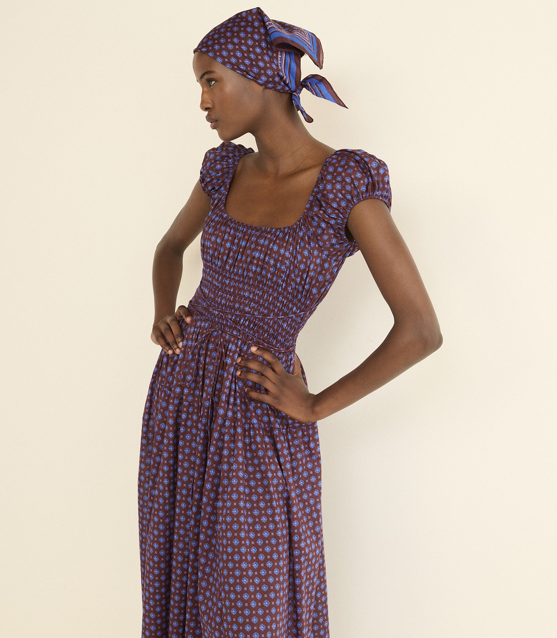 QUINELLE DRESS -- MENORCA FOULARD view 9
