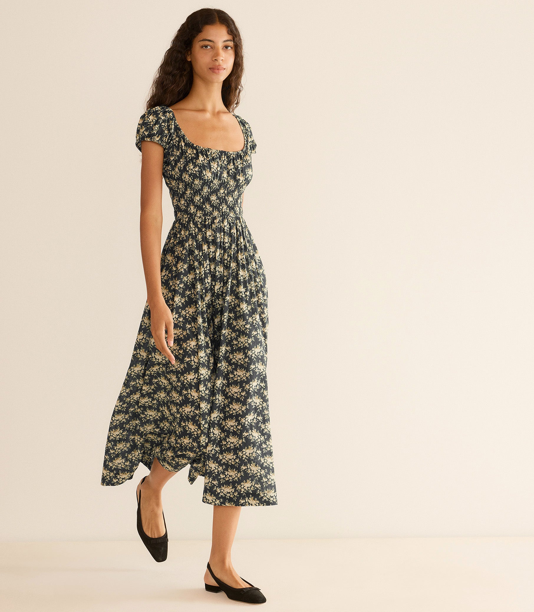 QUINLEY DRESS -- NOIR ROSIER FLORAL view 4