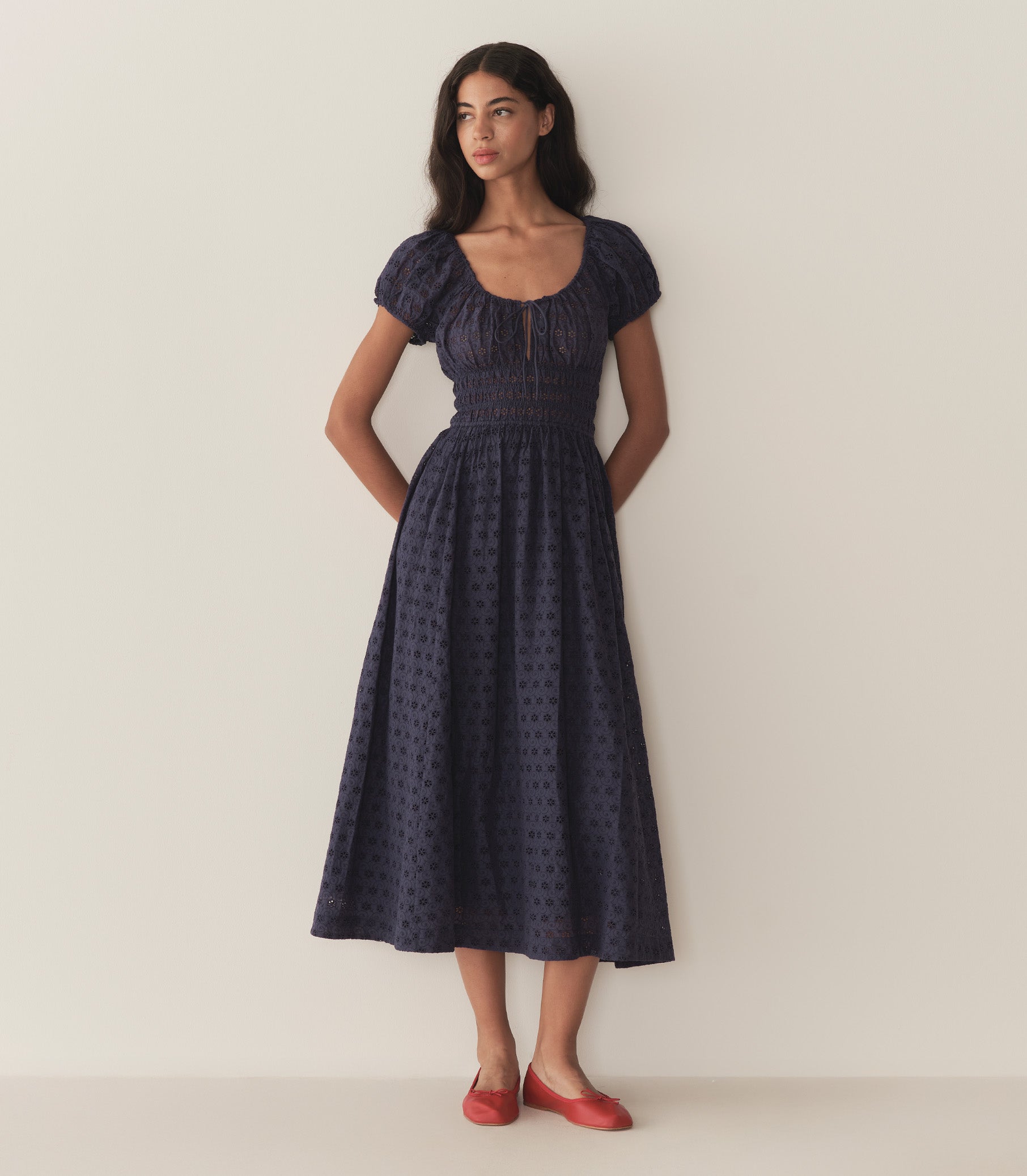 HMD -- QUINN DRESS -- ADRIATIC EYELET view 1
