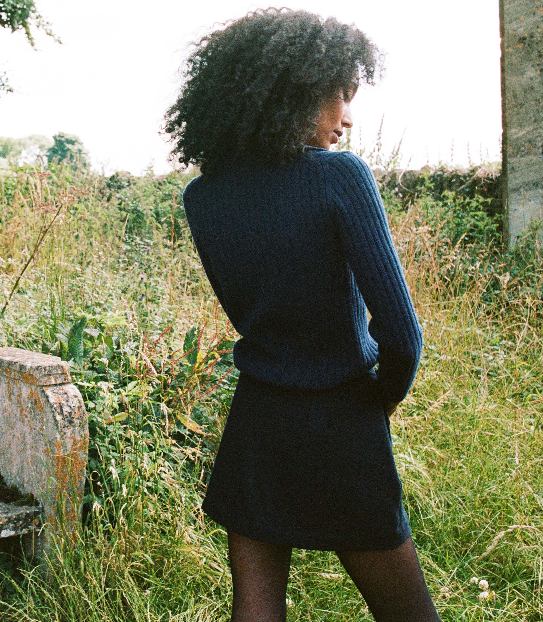 HARRINGTON CARDIGAN -- NAVY view 4
