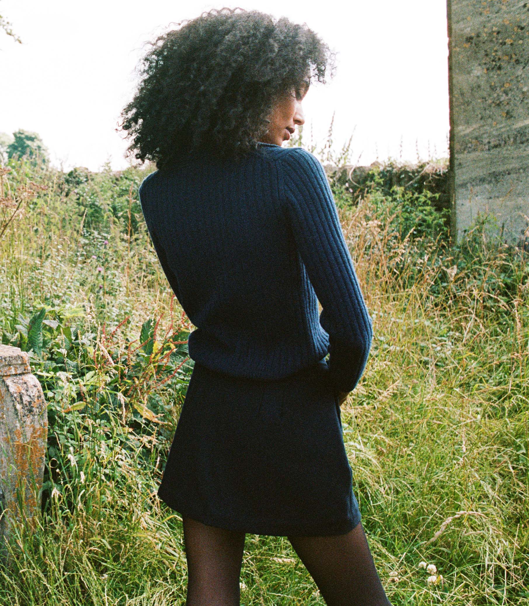 RAINA SKIRT -- DEEP NAVY view 3