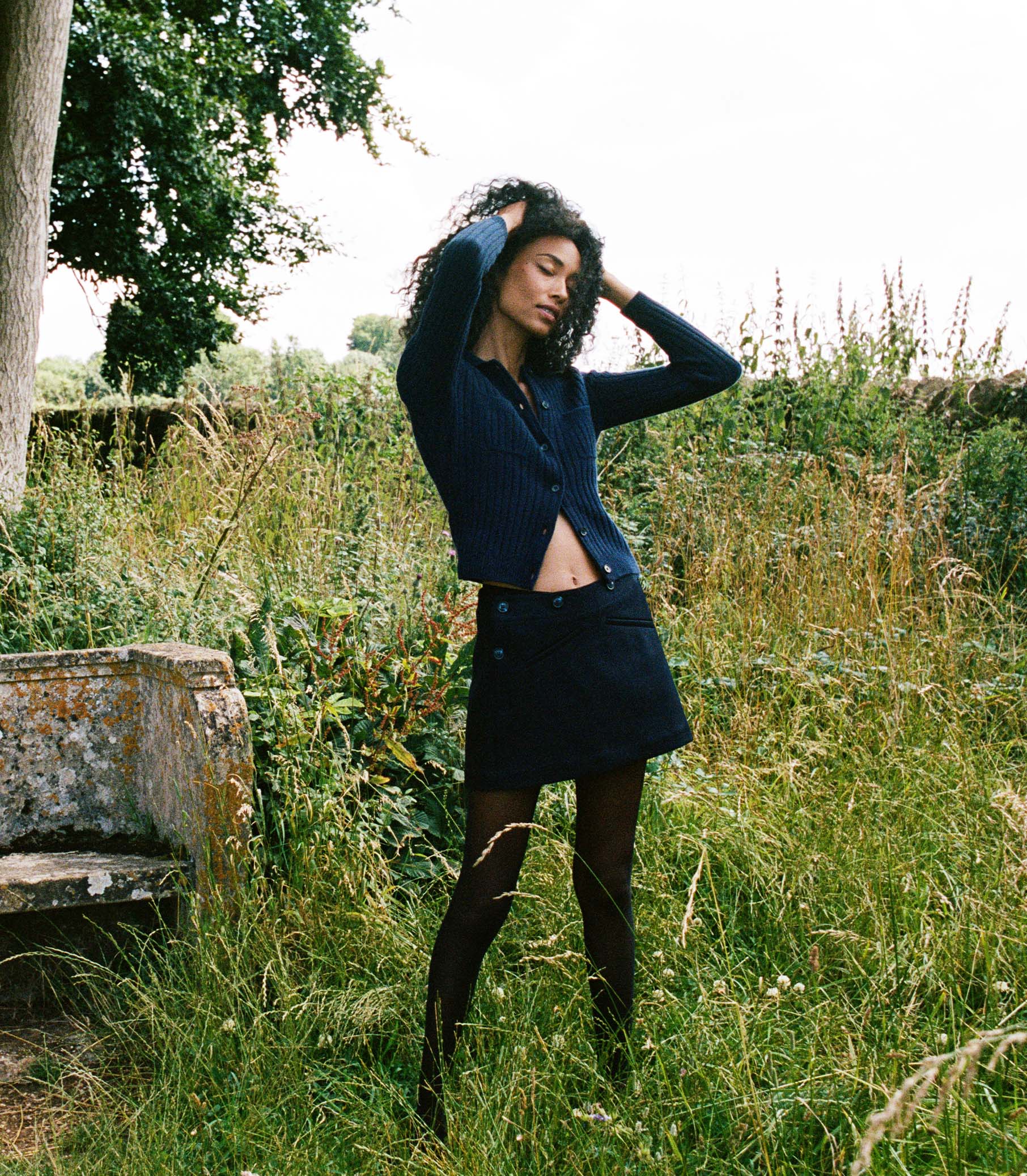 HMD -- RAINA SKIRT -- DEEP NAVY view 2