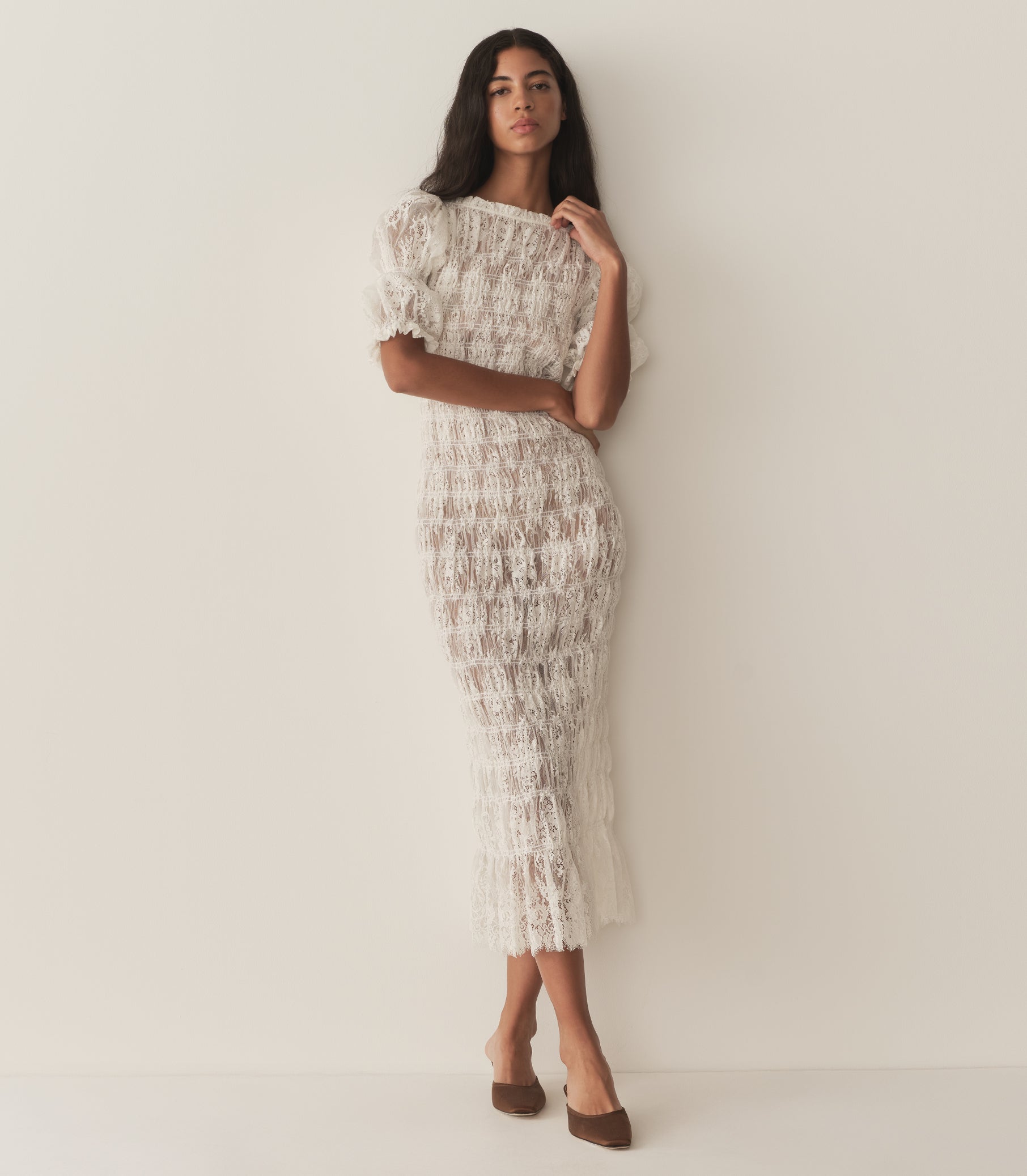 RAQUELLA DRESS -- SALT LACE