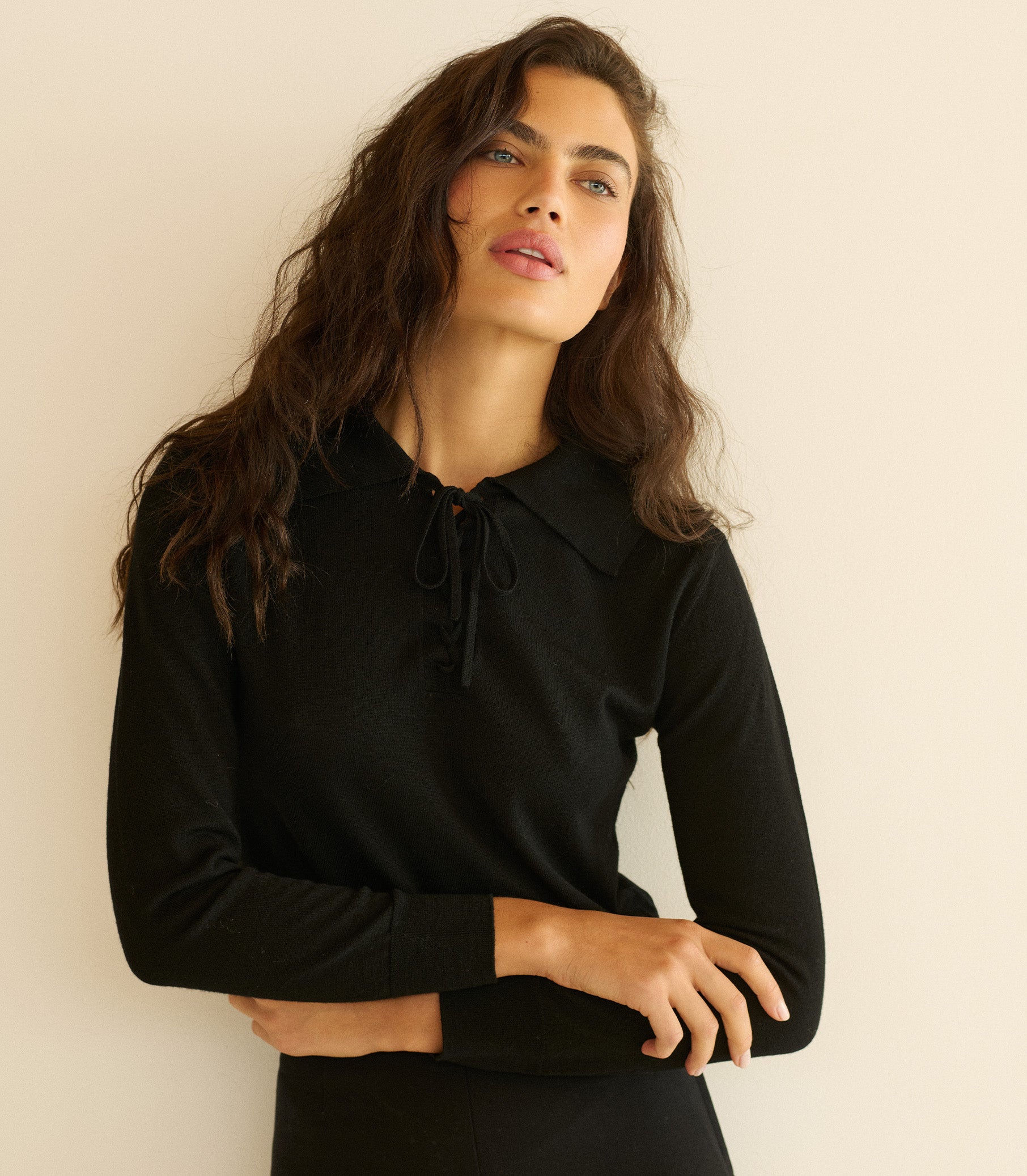 REED SWEATER -- BLACK view 6
