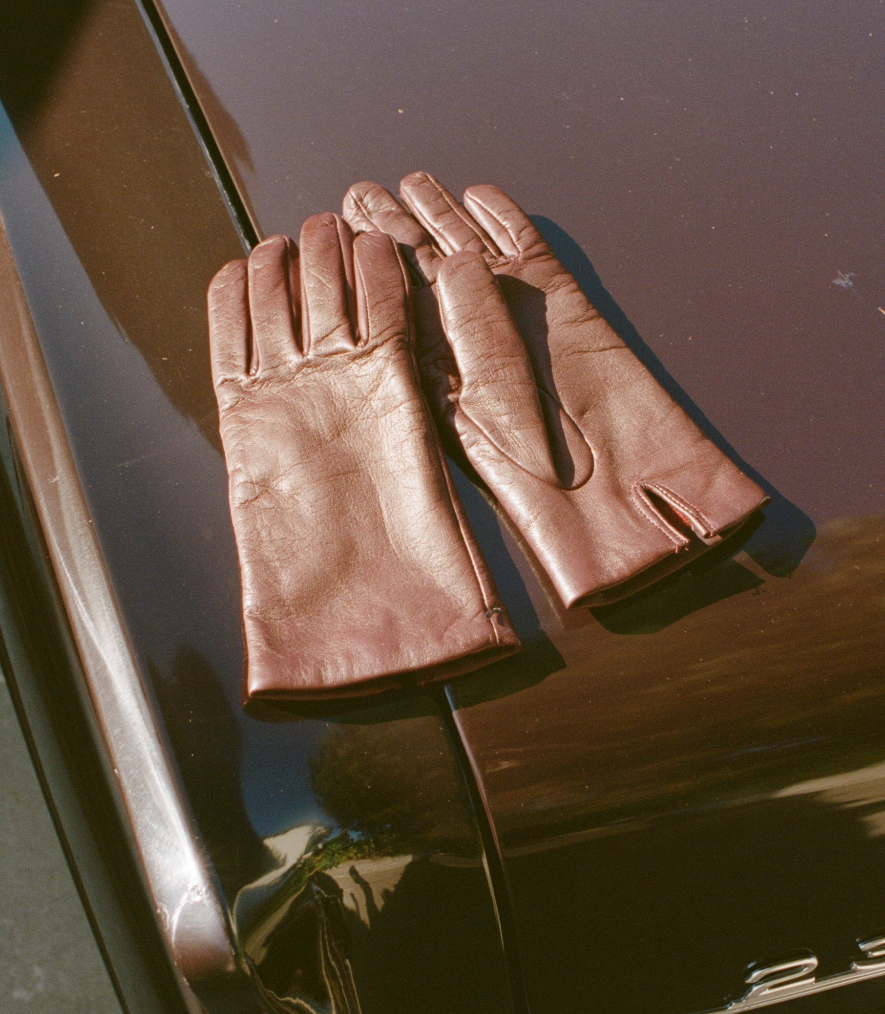 RHINE GLOVES -- BORDEAUX LEATHER view 6
