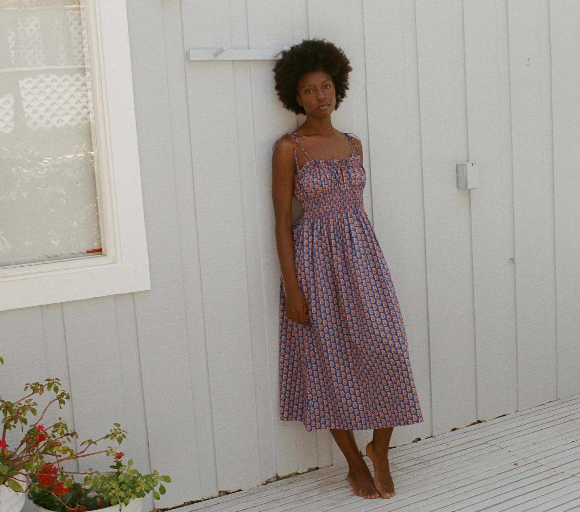 RHODA DRESS -- MAZARINE SUNRISE PAISLEY view 1