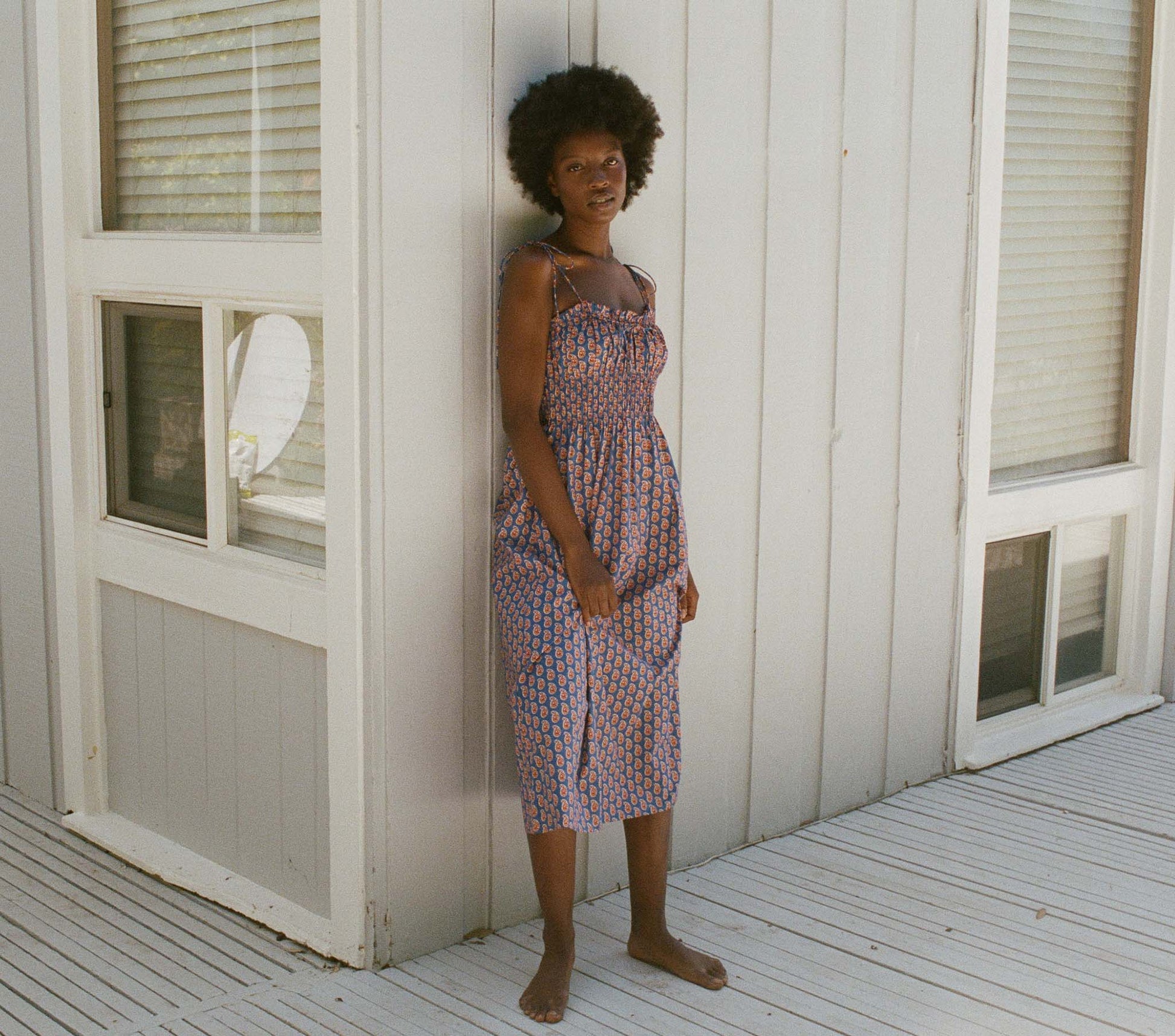 RHODA DRESS -- MAZARINE SUNRISE PAISLEY view 2