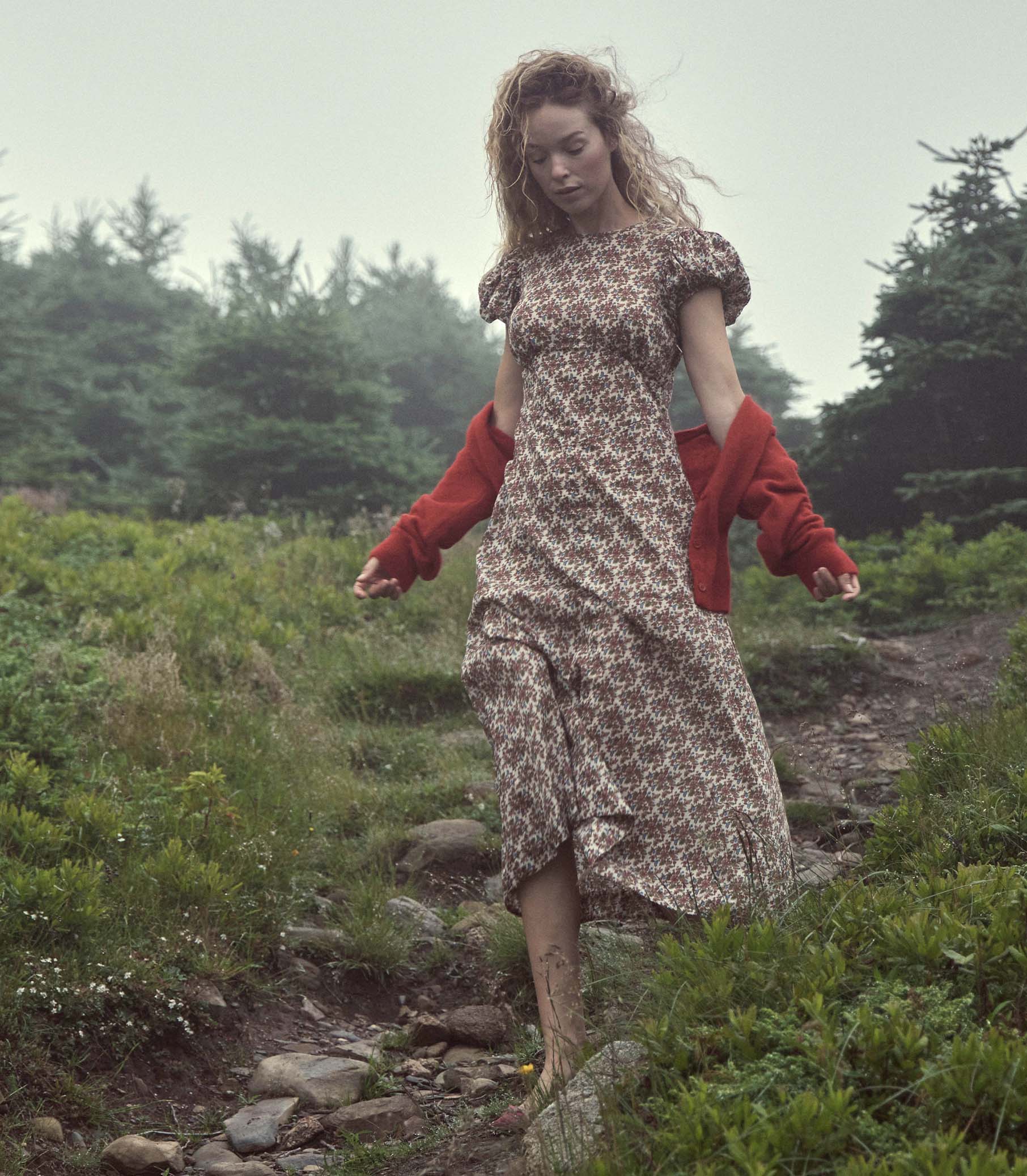 HMD -- RHODIA DRESS -- CREME FOREST FLORAL view 1
