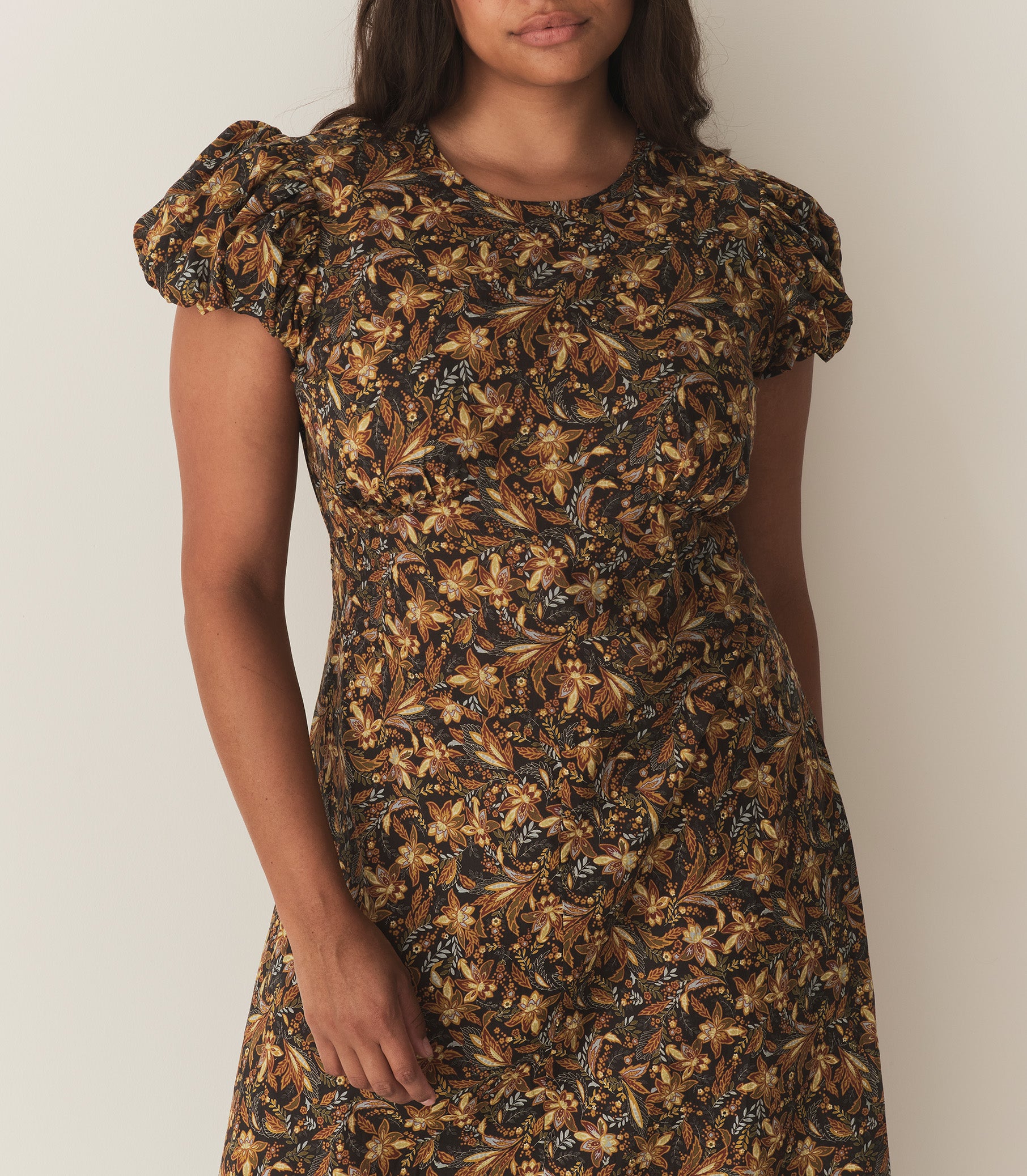RHODIA DRESS -- NOIR NARCISSUS FLORAL view 2