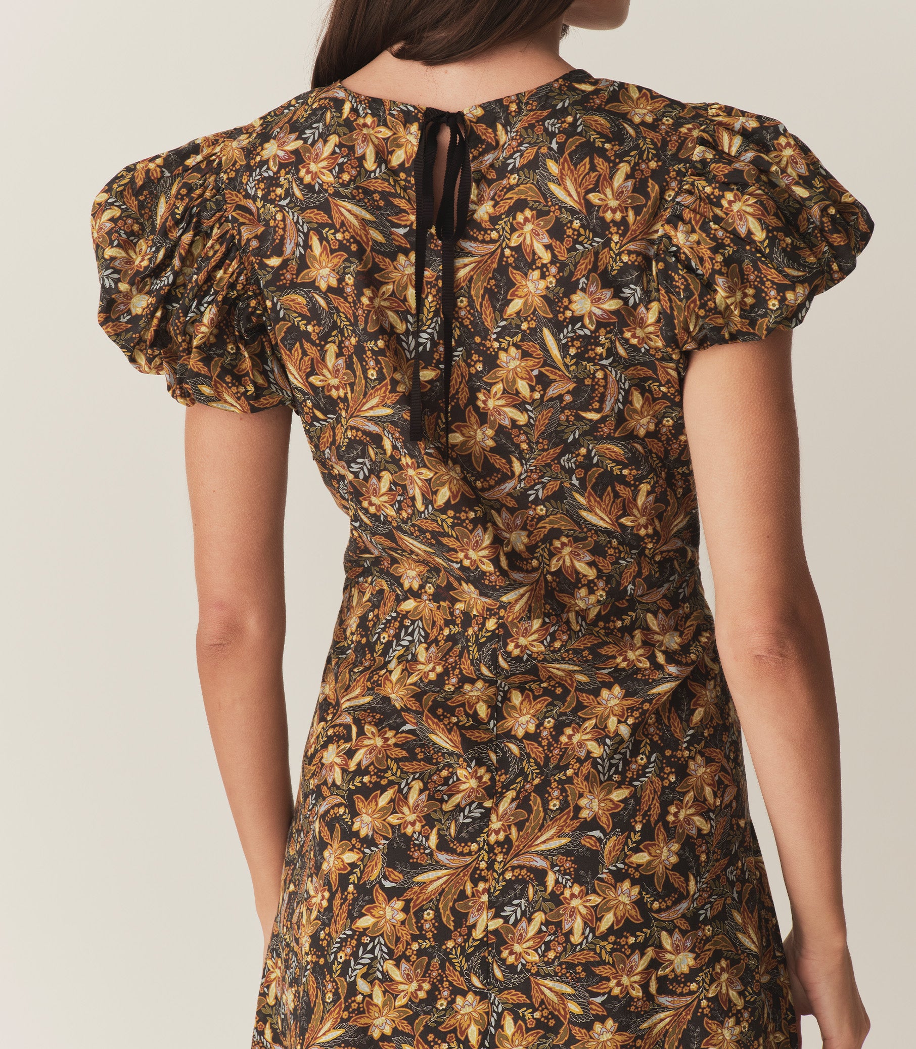 RHODIA DRESS -- NOIR NARCISSUS FLORAL view 6