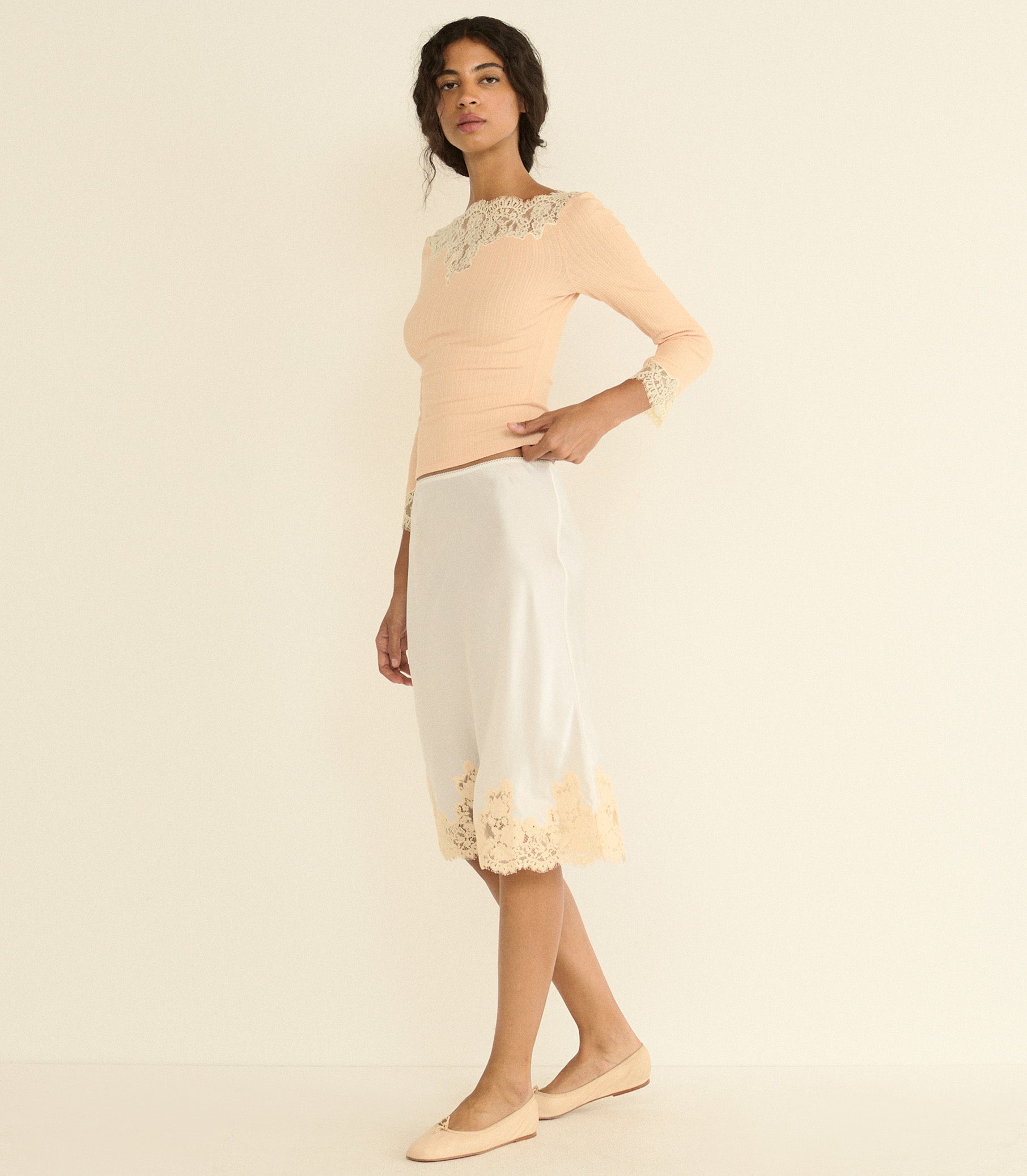 RIANA TEE -- LIGHT PEACH SORBET view 4
