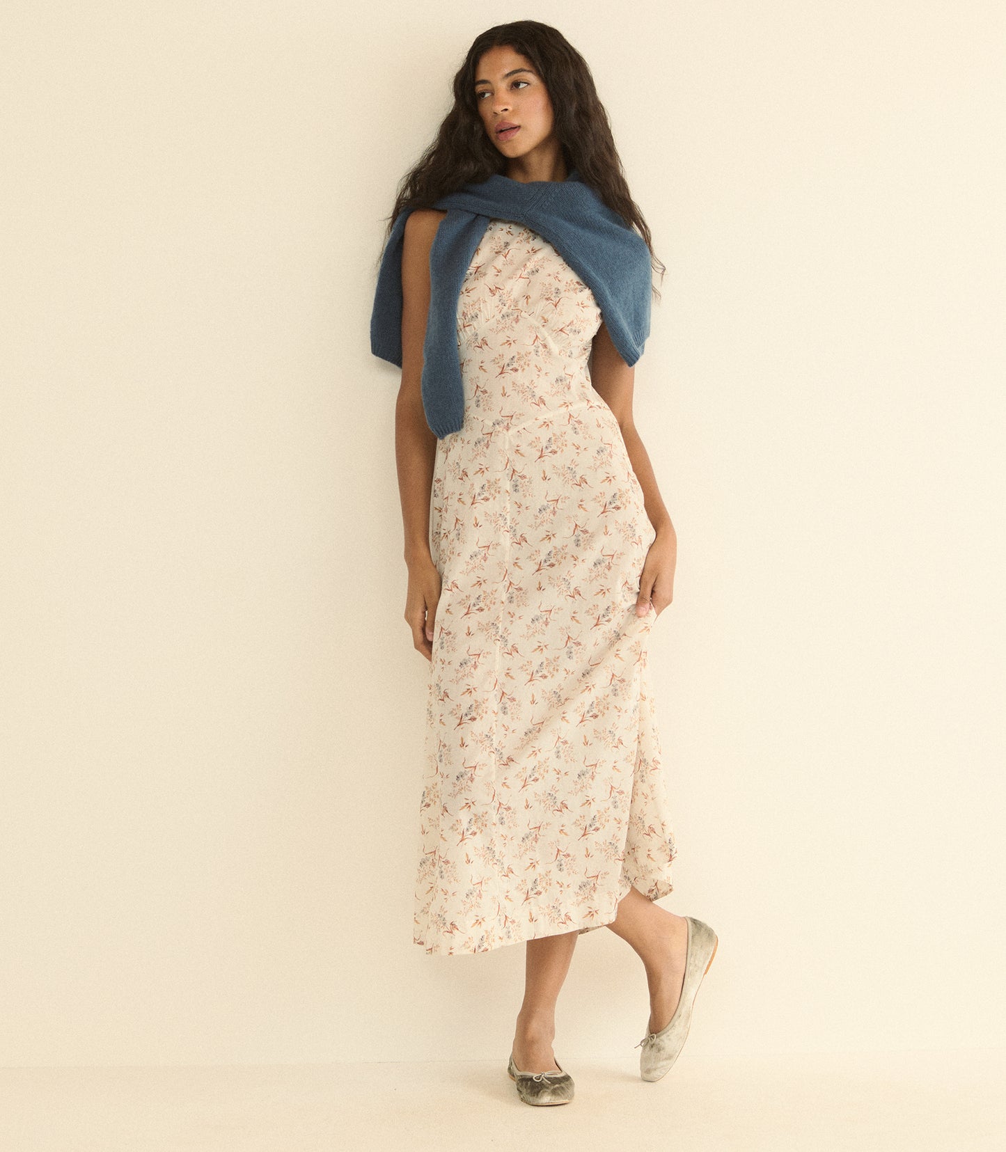 RIONA DRESS -- CRÈME WINDSWEPT MEADOW