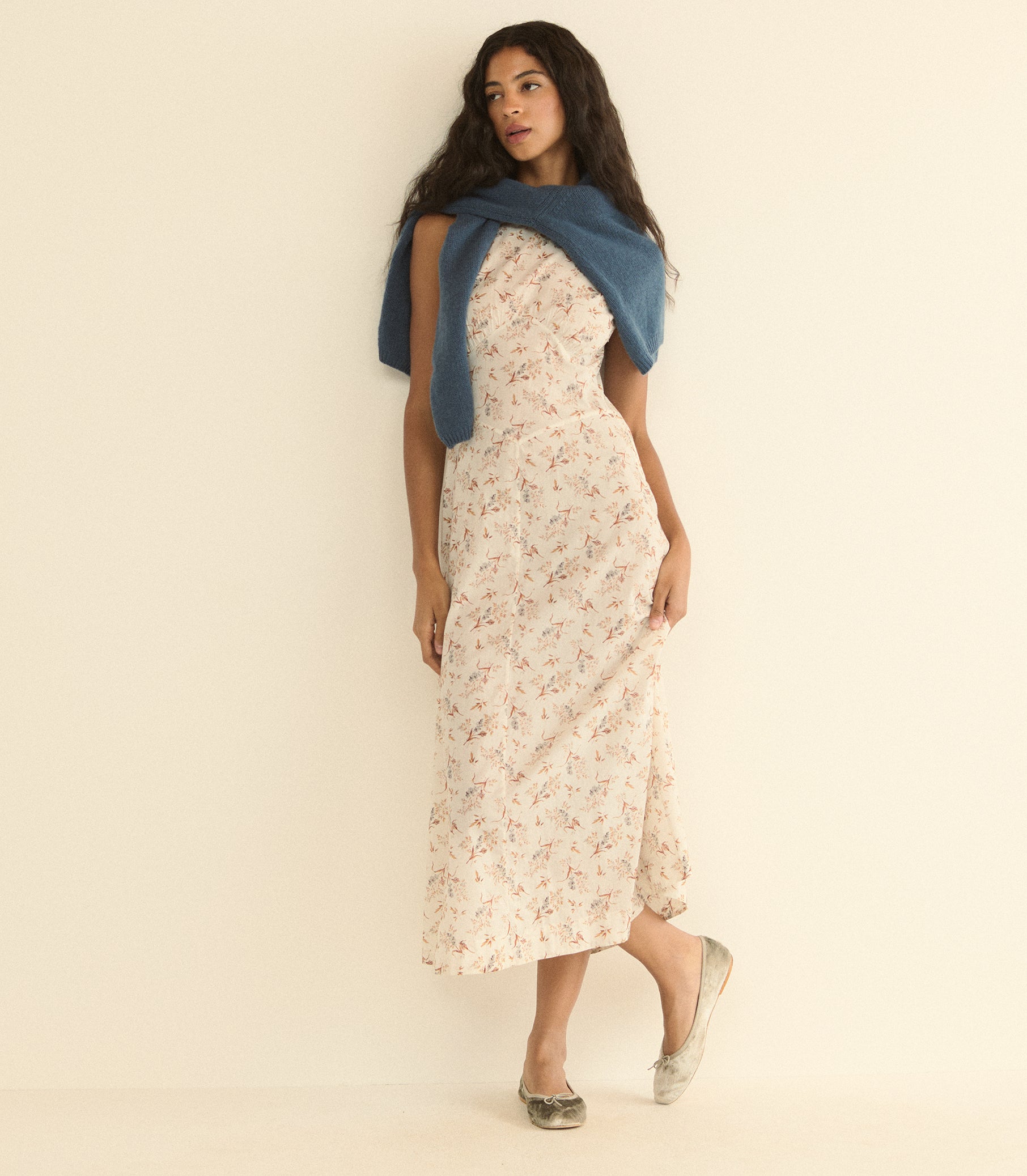 RIONA DRESS -- CRÈME WINDSWEPT MEADOW view 1
