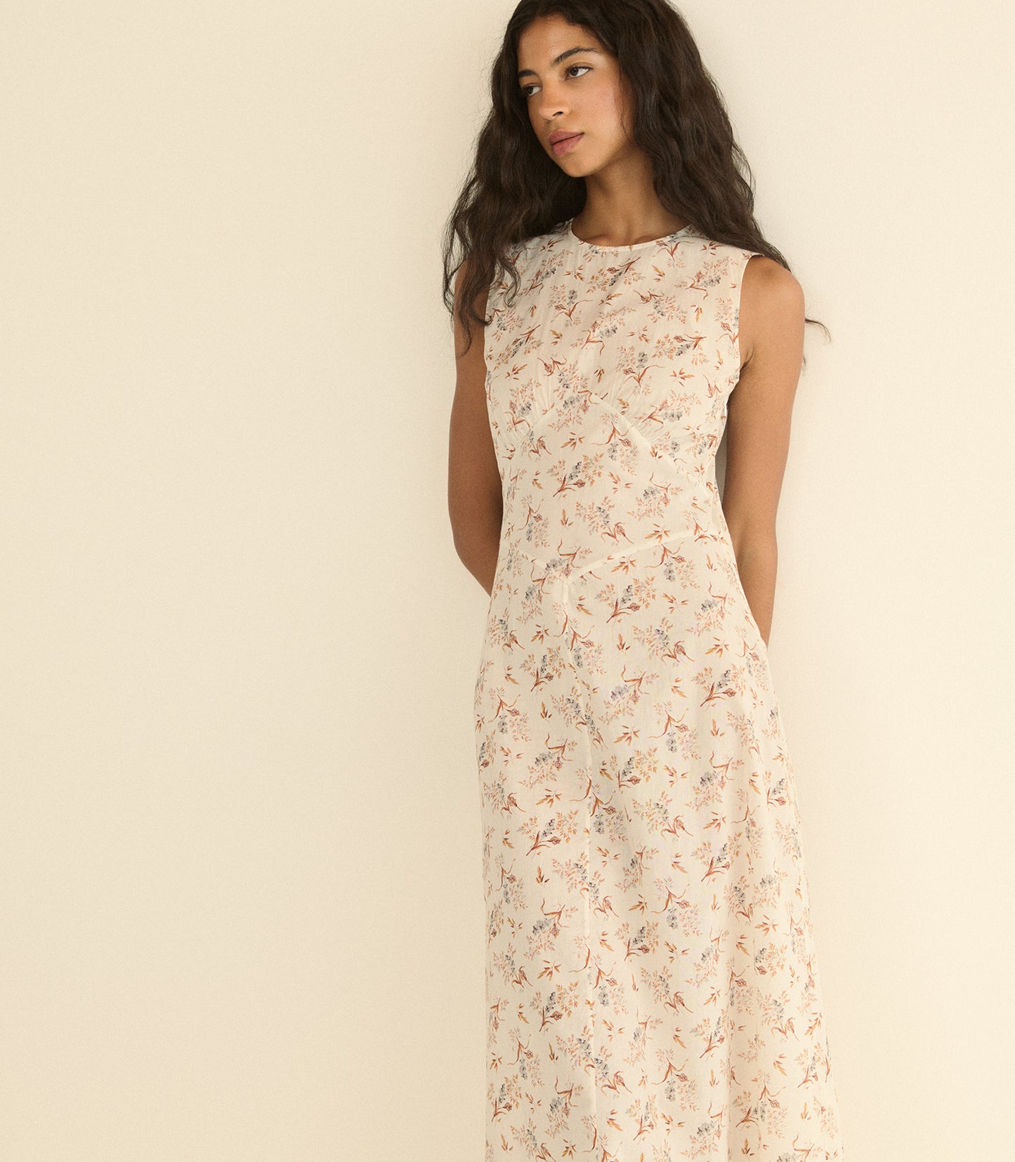 RIONA DRESS -- CRÈME WINDSWEPT MEADOW