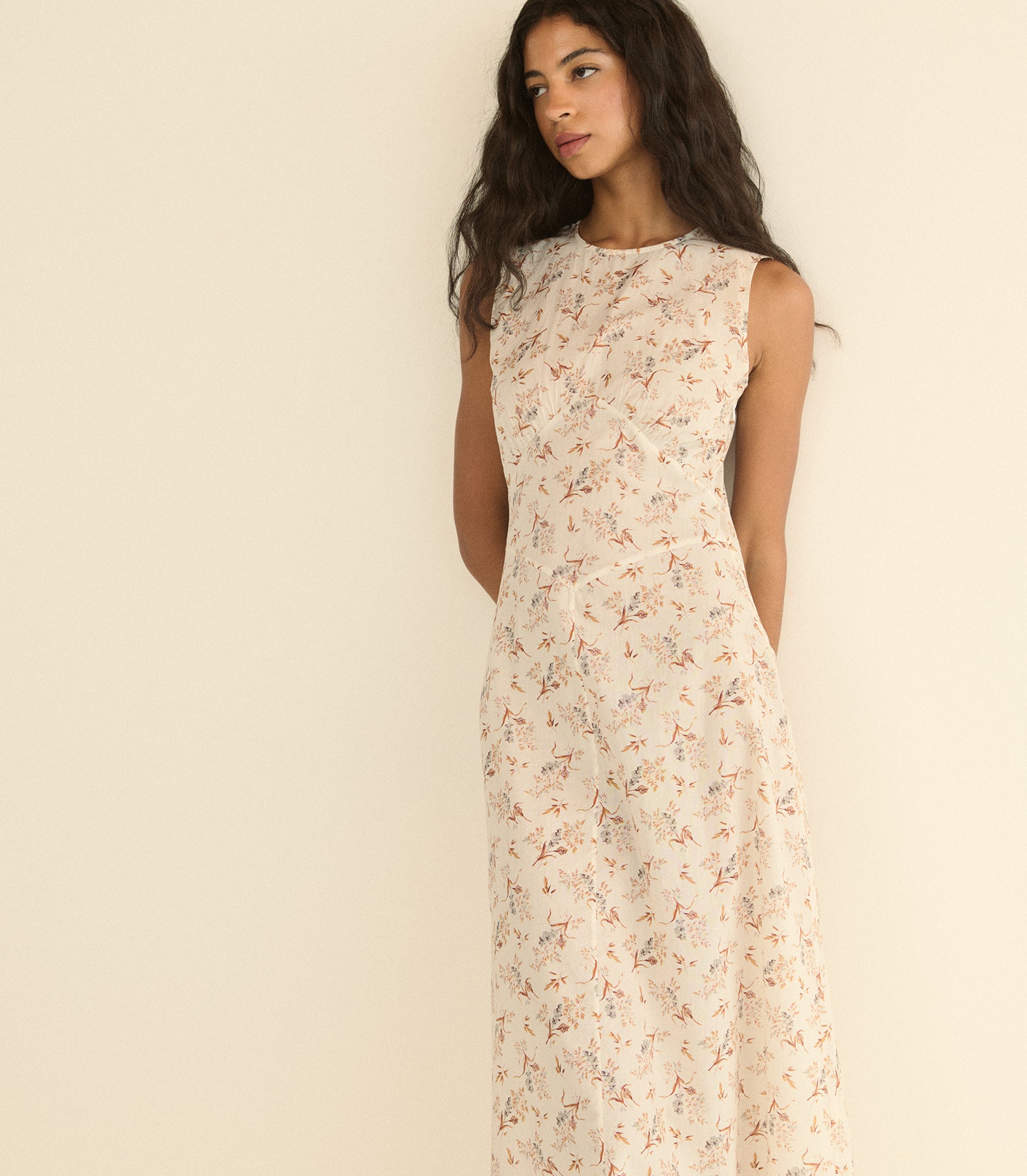 RIONA DRESS -- CRÈME WINDSWEPT MEADOW view 2
