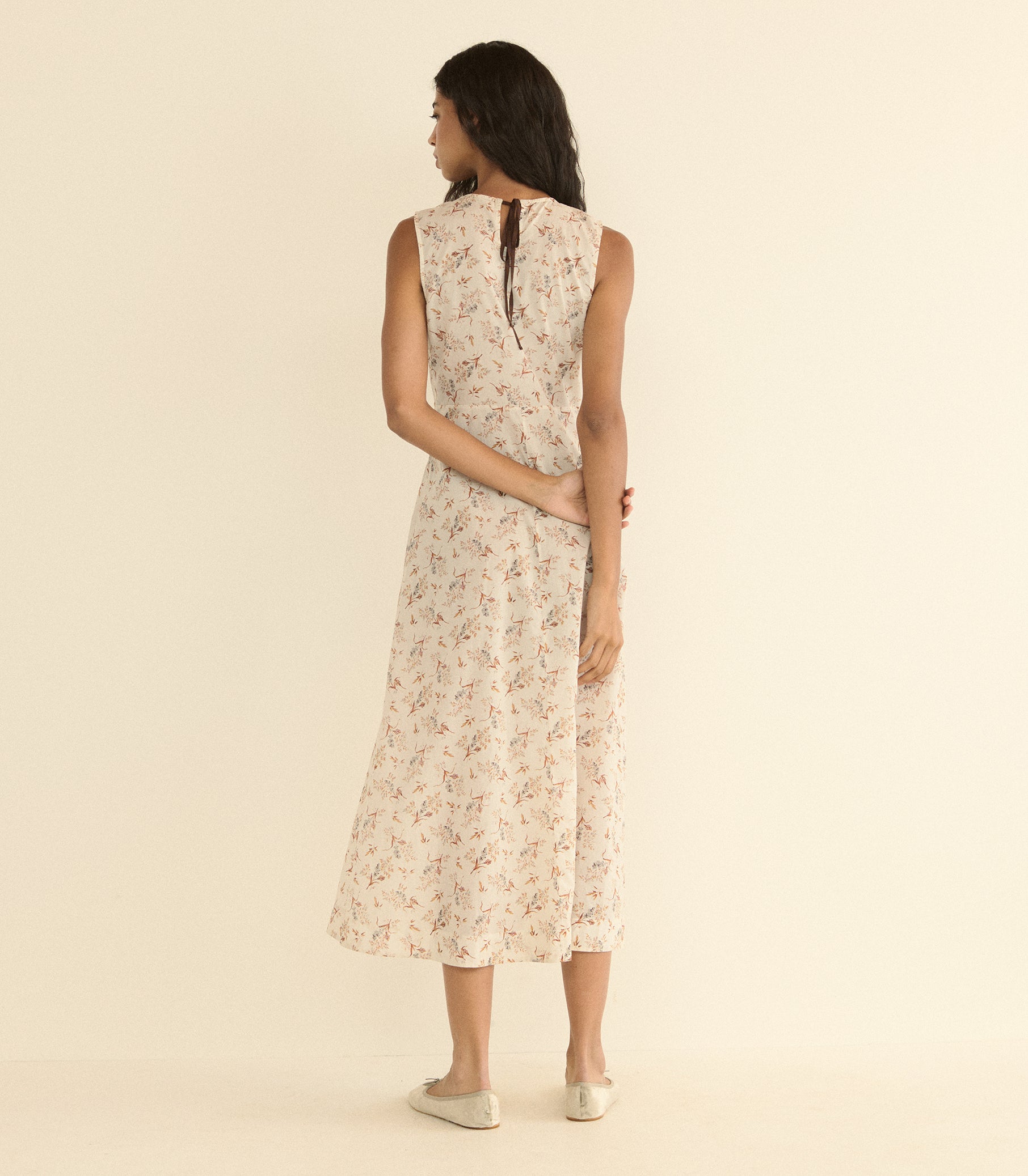 RIONA DRESS -- CRÈME WINDSWEPT MEADOW view 4
