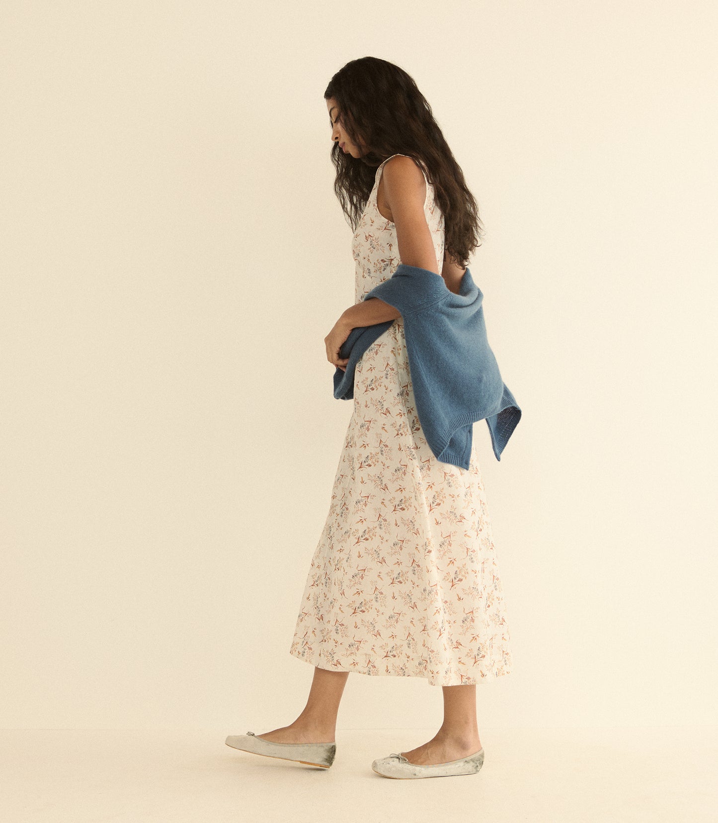 RIONA DRESS -- CRÈME WINDSWEPT MEADOW