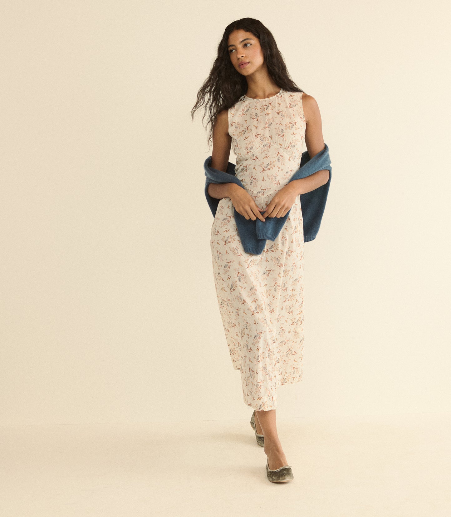 RIONA DRESS -- CRÈME WINDSWEPT MEADOW