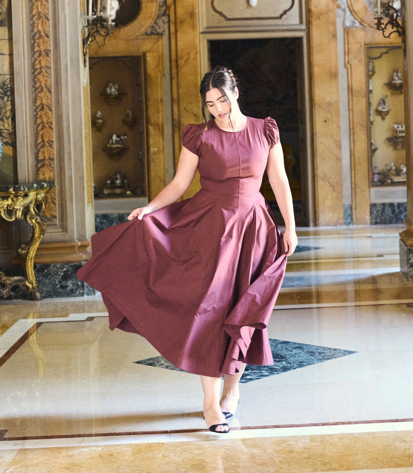 RIVELLE DRESS -- DAHLIA