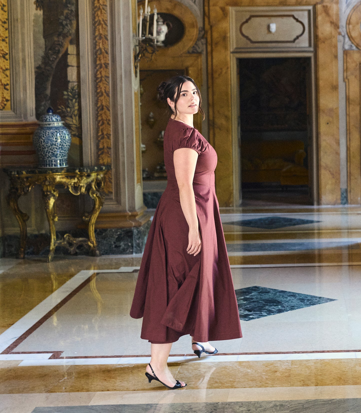 RIVELLE DRESS -- DAHLIA