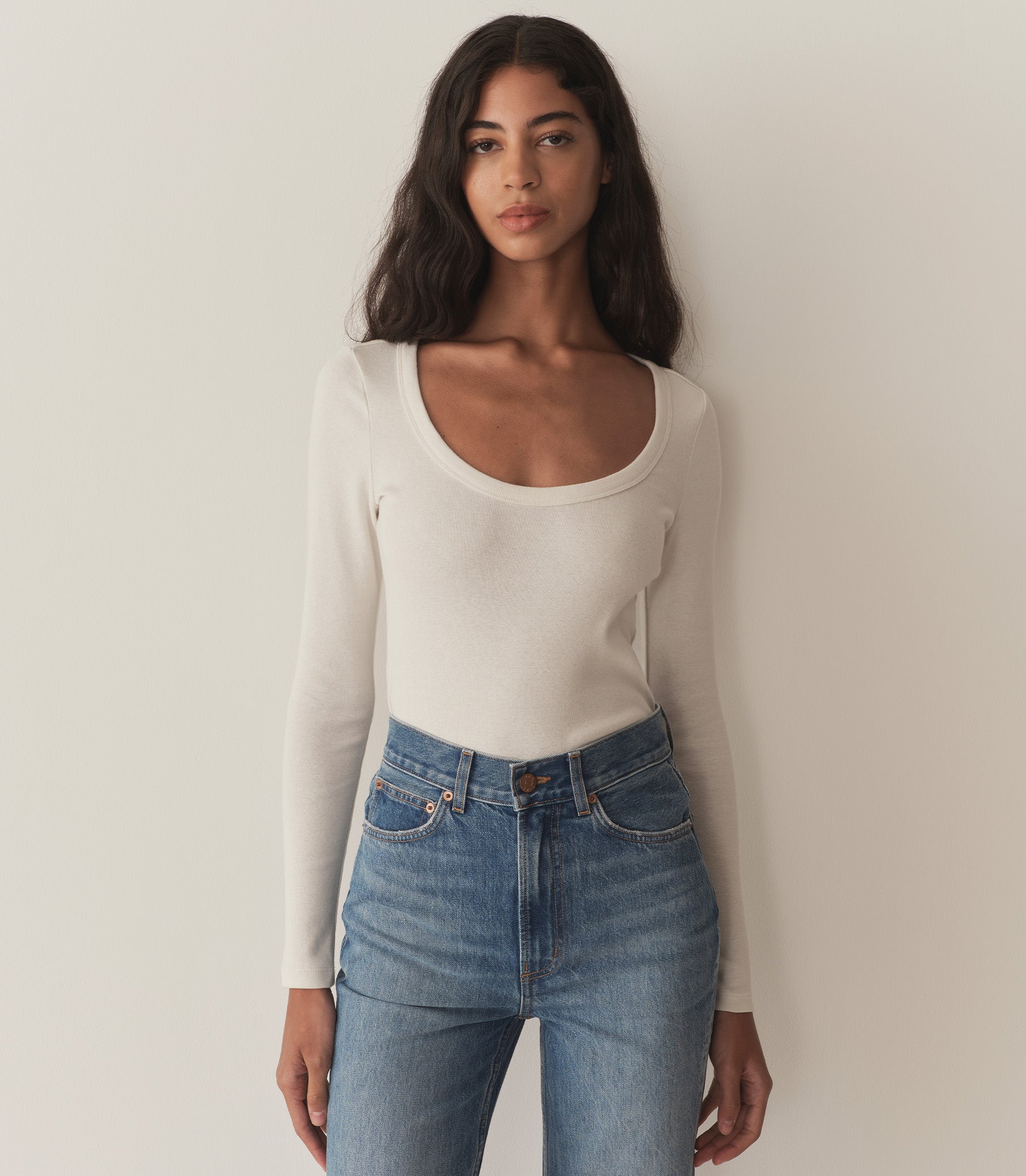 ROMY TEE -- SALT view 1