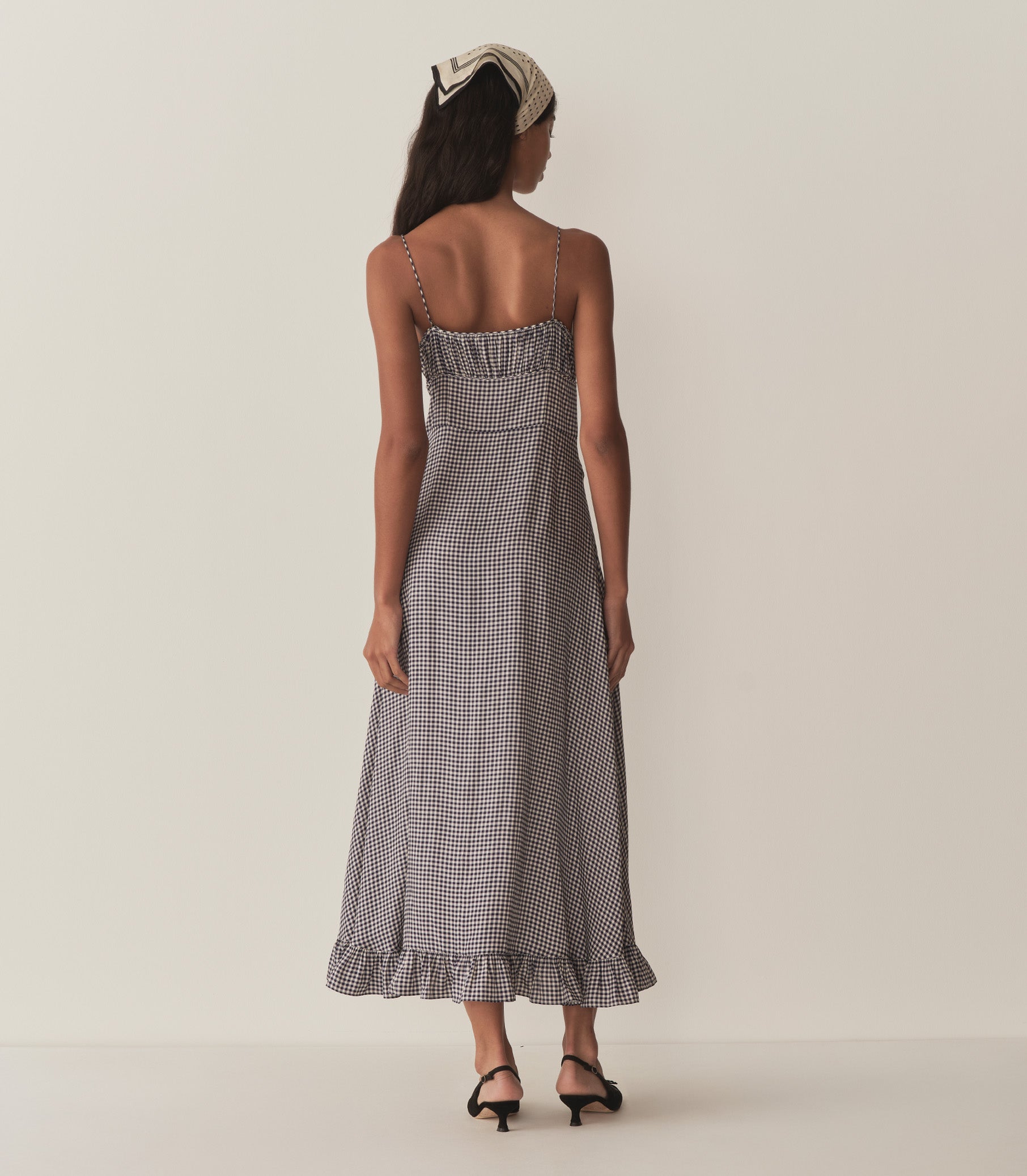 ROSARIA DRESS -- SANTA MARINA GINGHAM view 4