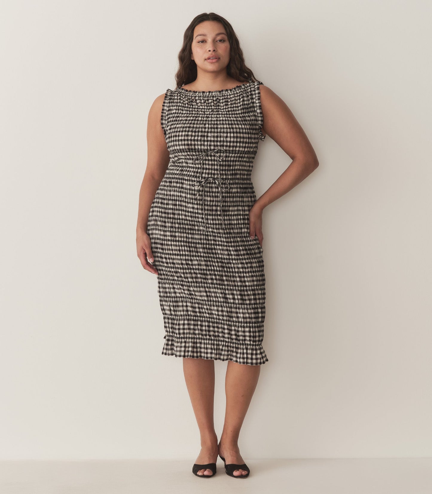 HMD -- ROSELLA DRESS -- NOIR GRETA GINGHAM