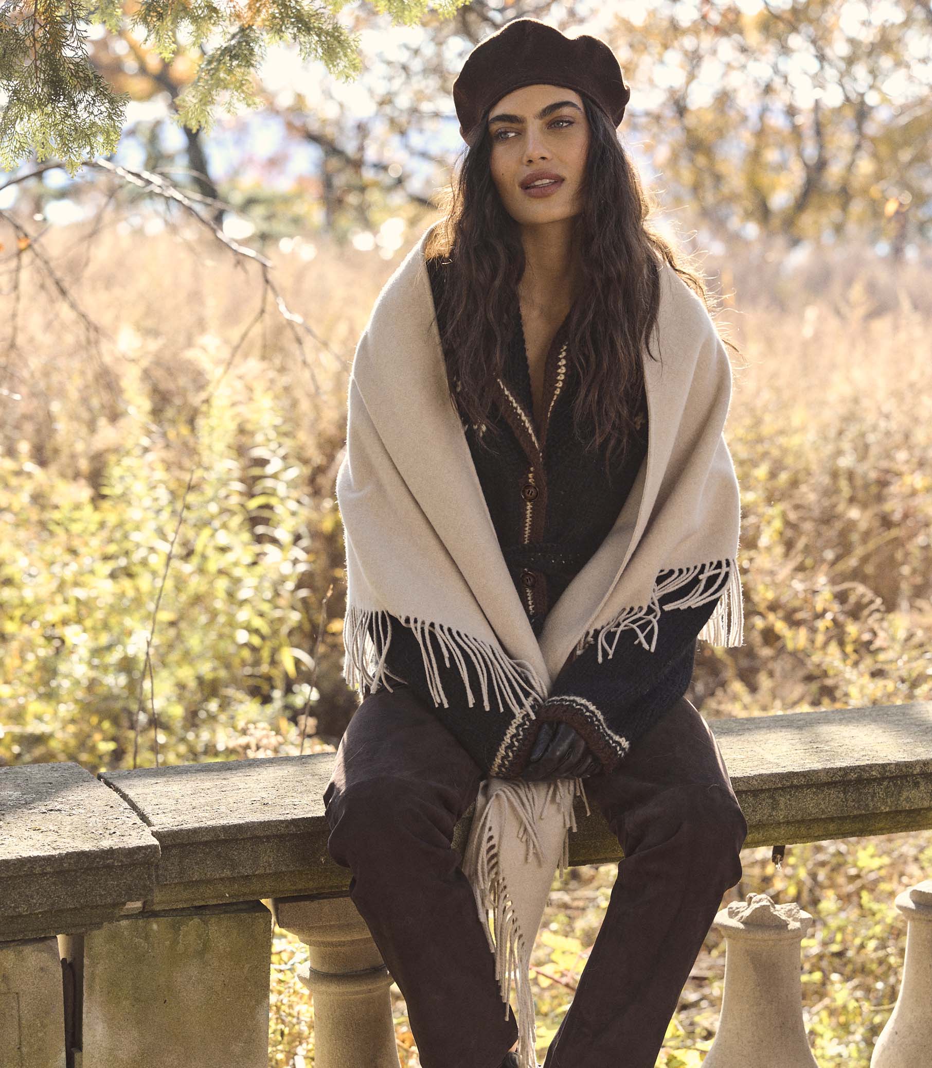 ROUEN PASHMINA -- CREAM view 3