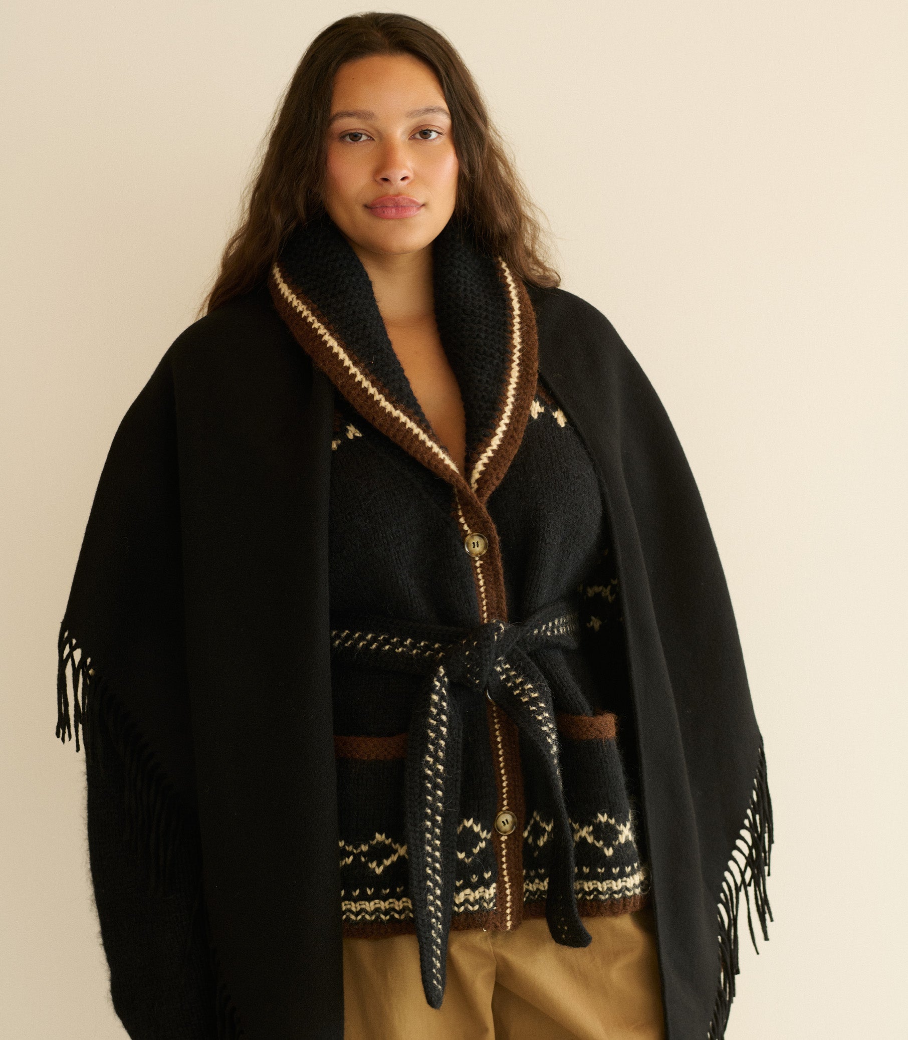 ROUEN PASHMINA -- BLACK view 3