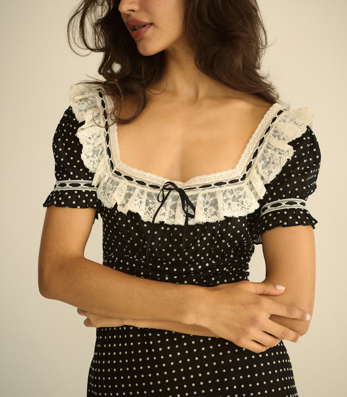 ROWAN DRESS -- NOIR DOT
