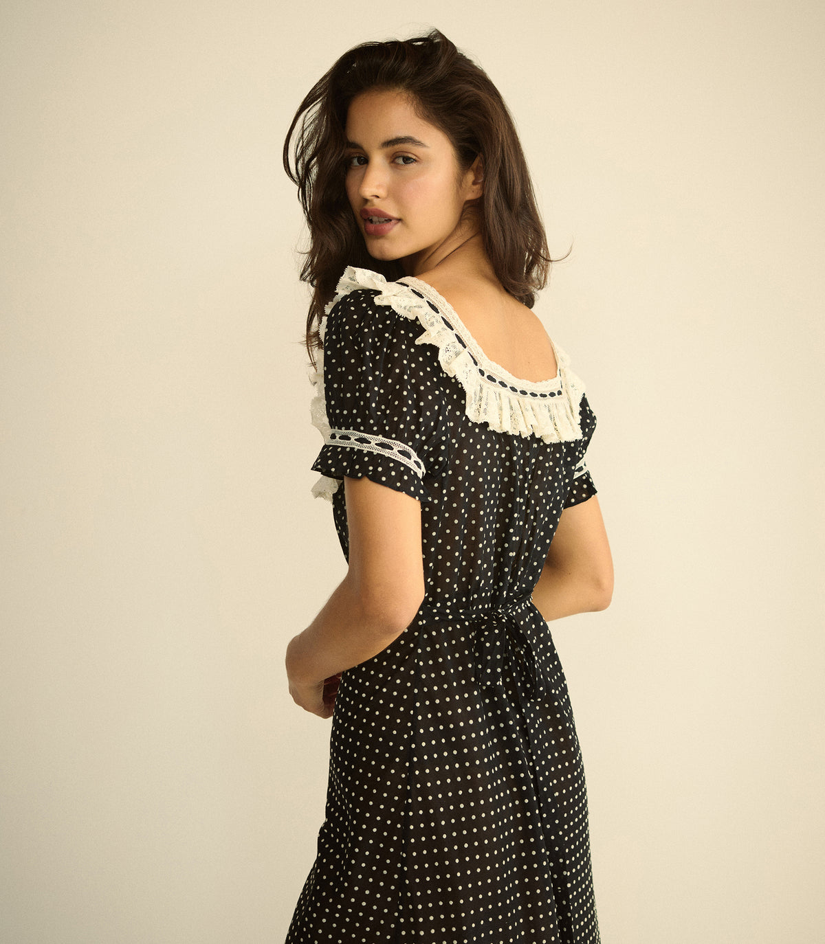 ROWAN DRESS -- NOIR DOT