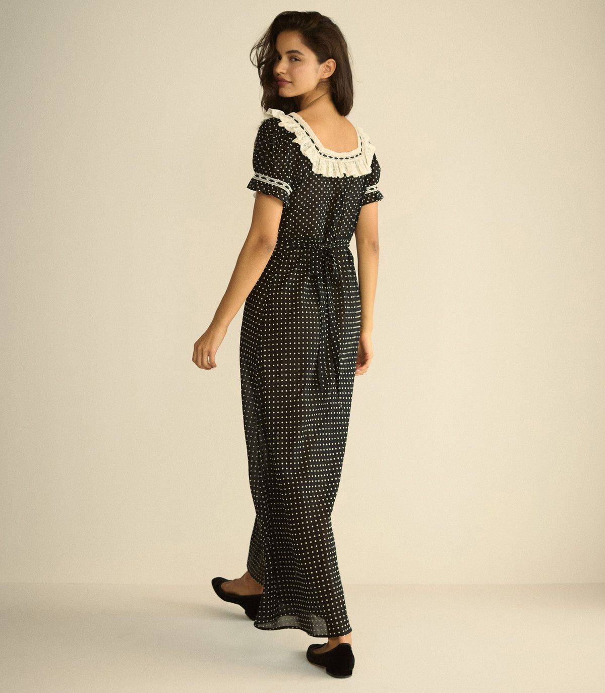ROWAN DRESS -- NOIR DOT