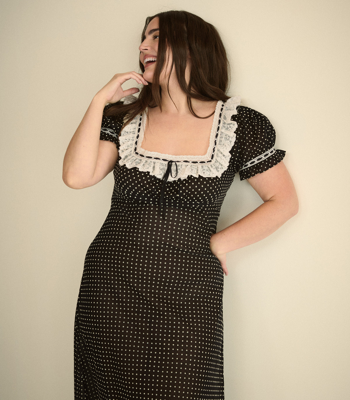 ROWAN DRESS -- NOIR DOT view 8
