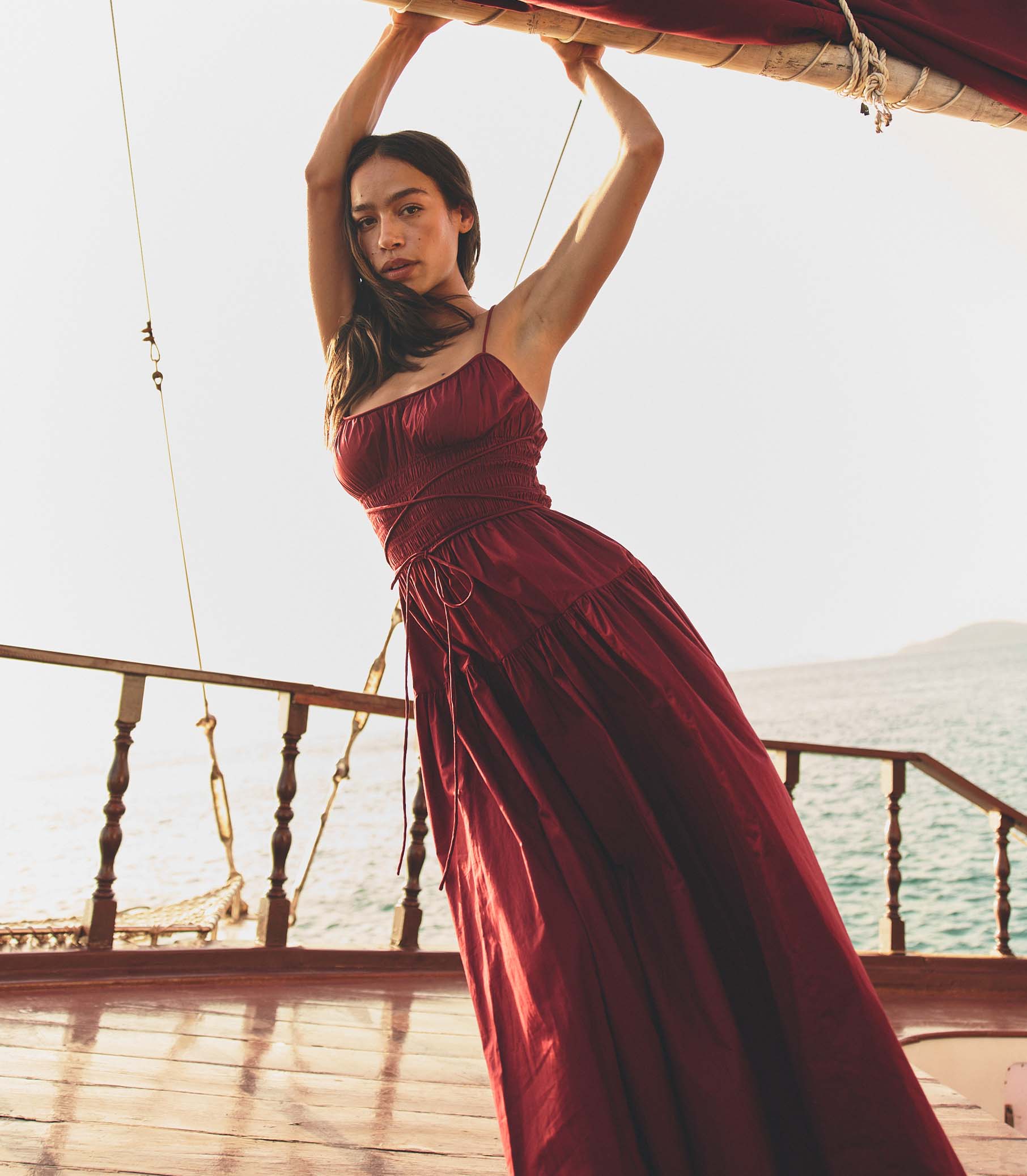 Safia Dress - Deep Ruby