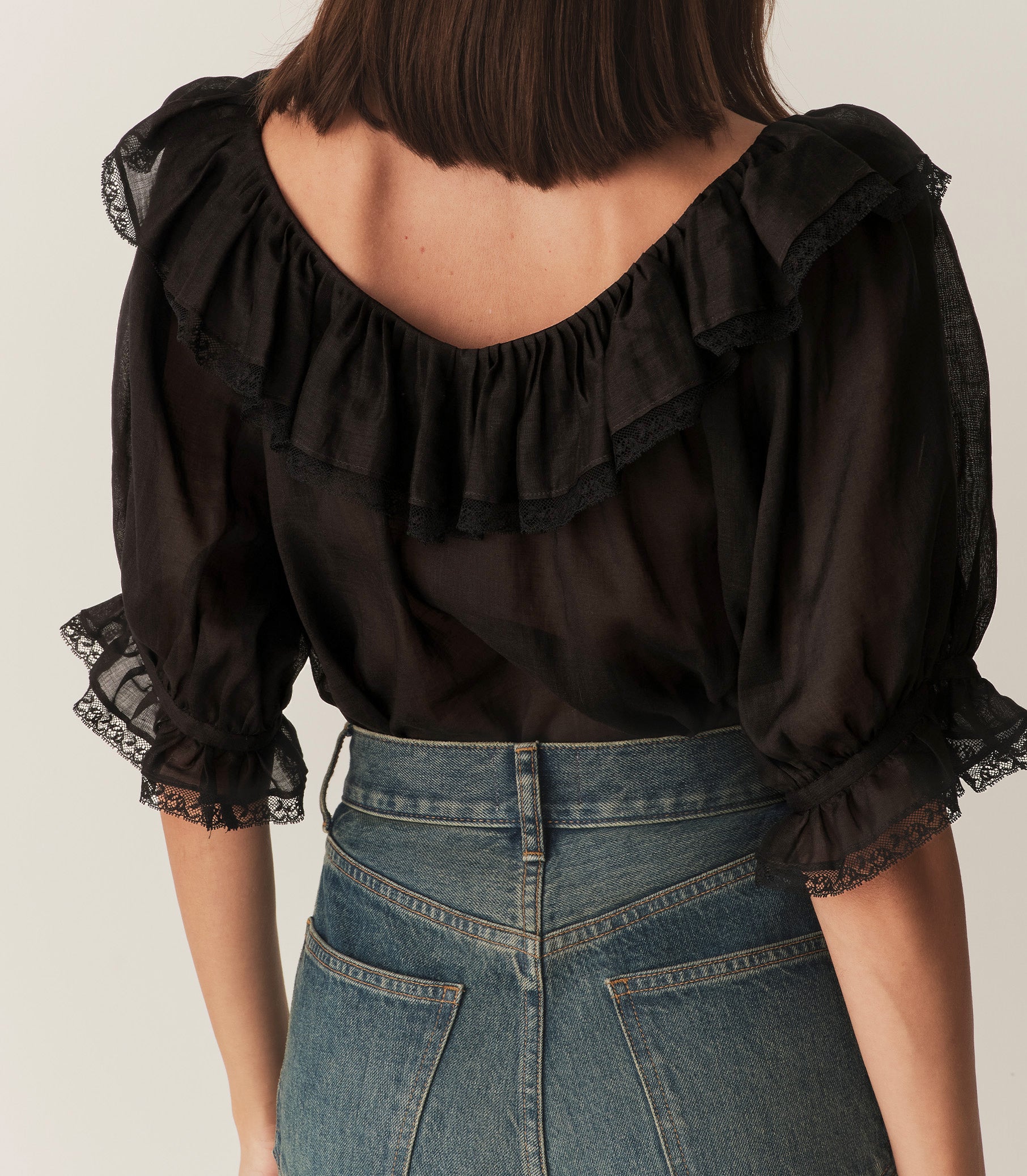 SAMARA TOP -- BLACK view 2